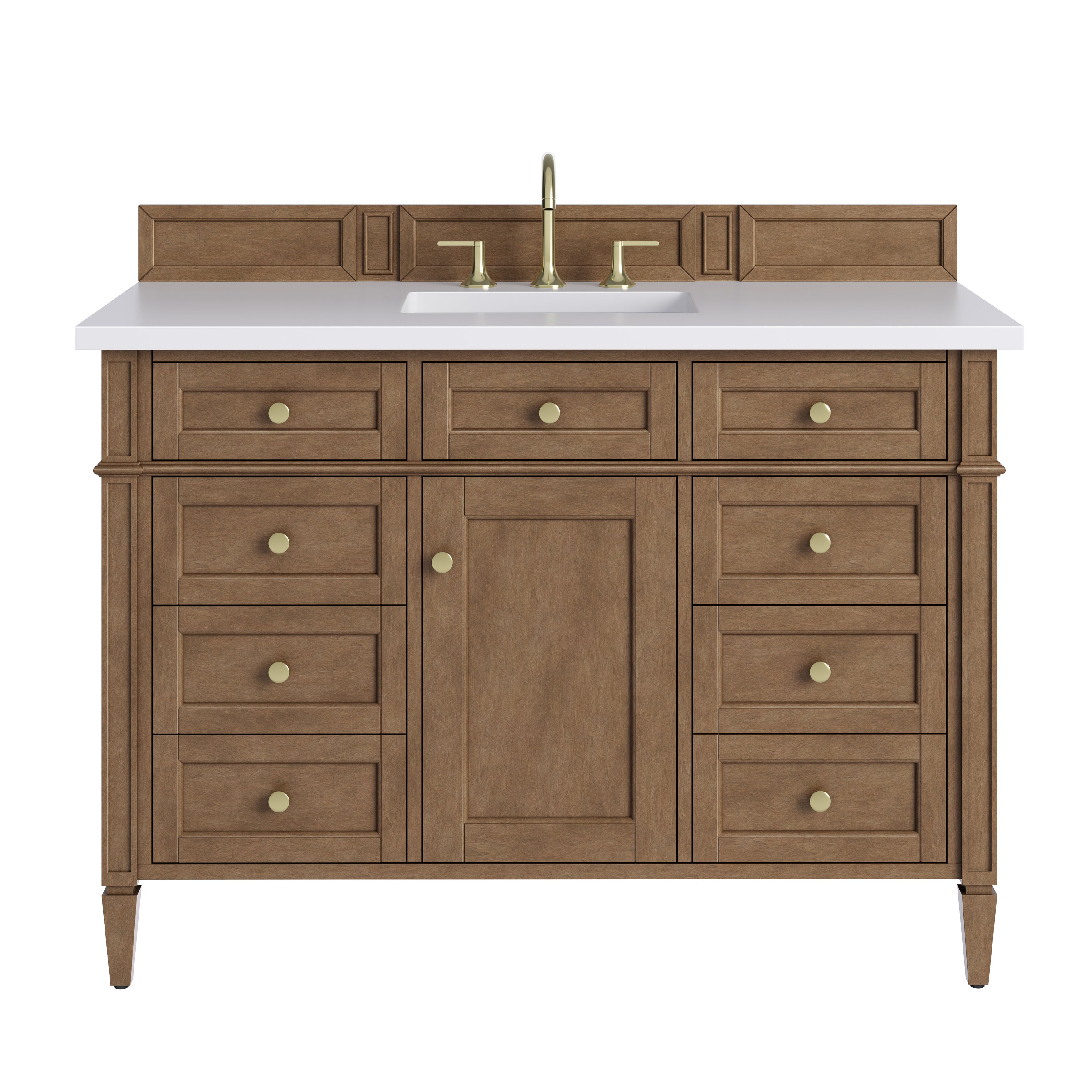 James Martin Brittany 48" Single Vanity in Pecan with 3cm Countertop