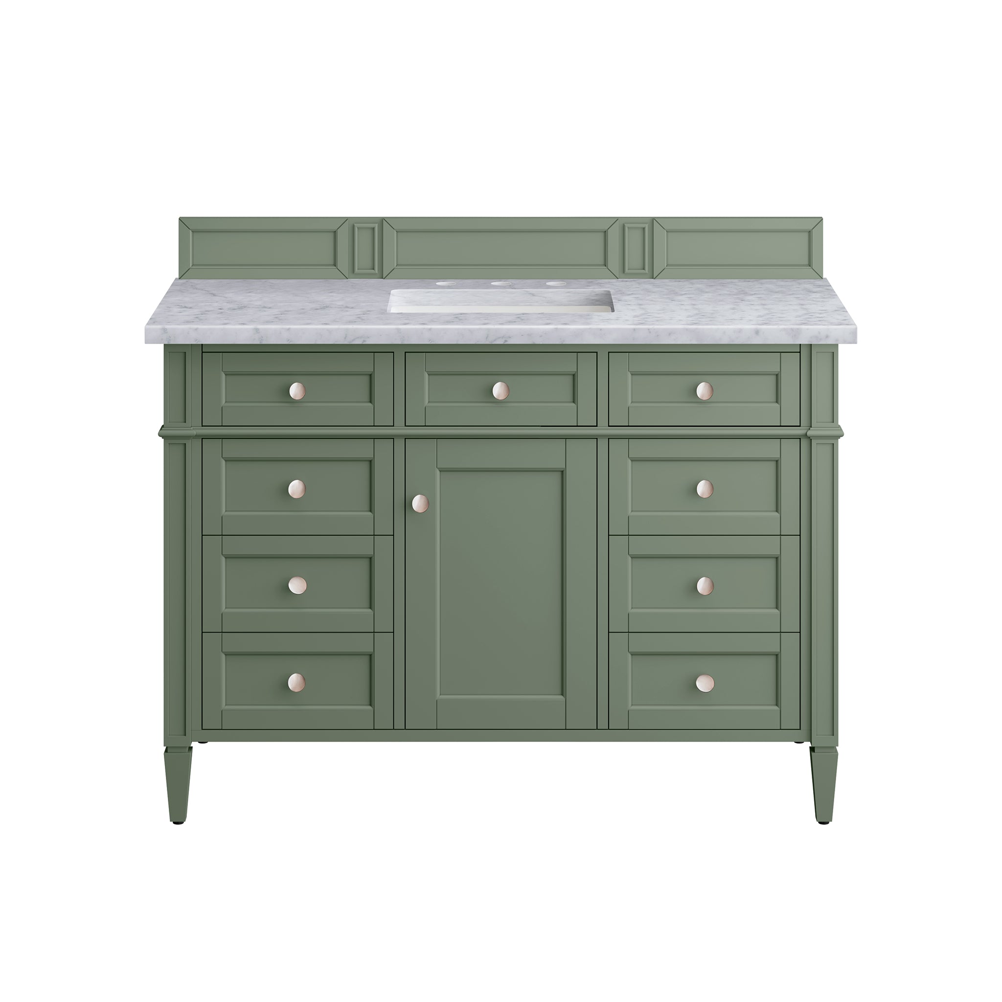 James Martin Brittany 48" Single Vanity in Smokey Celadon with 3cm Countertop