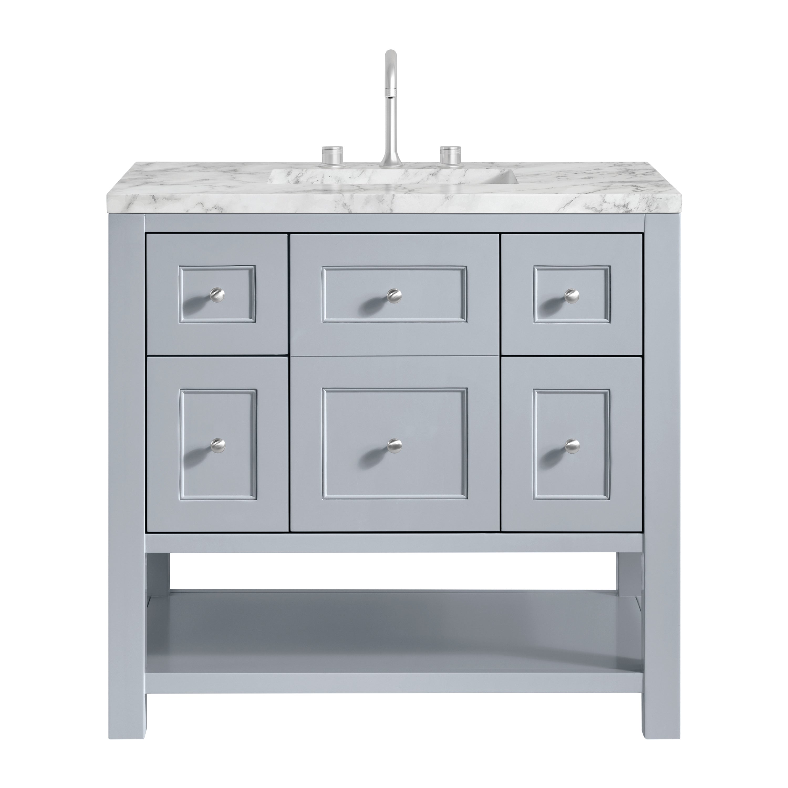 James Martin Breckenridge 36" Single in Serenity Blue with 3cm Countertop
