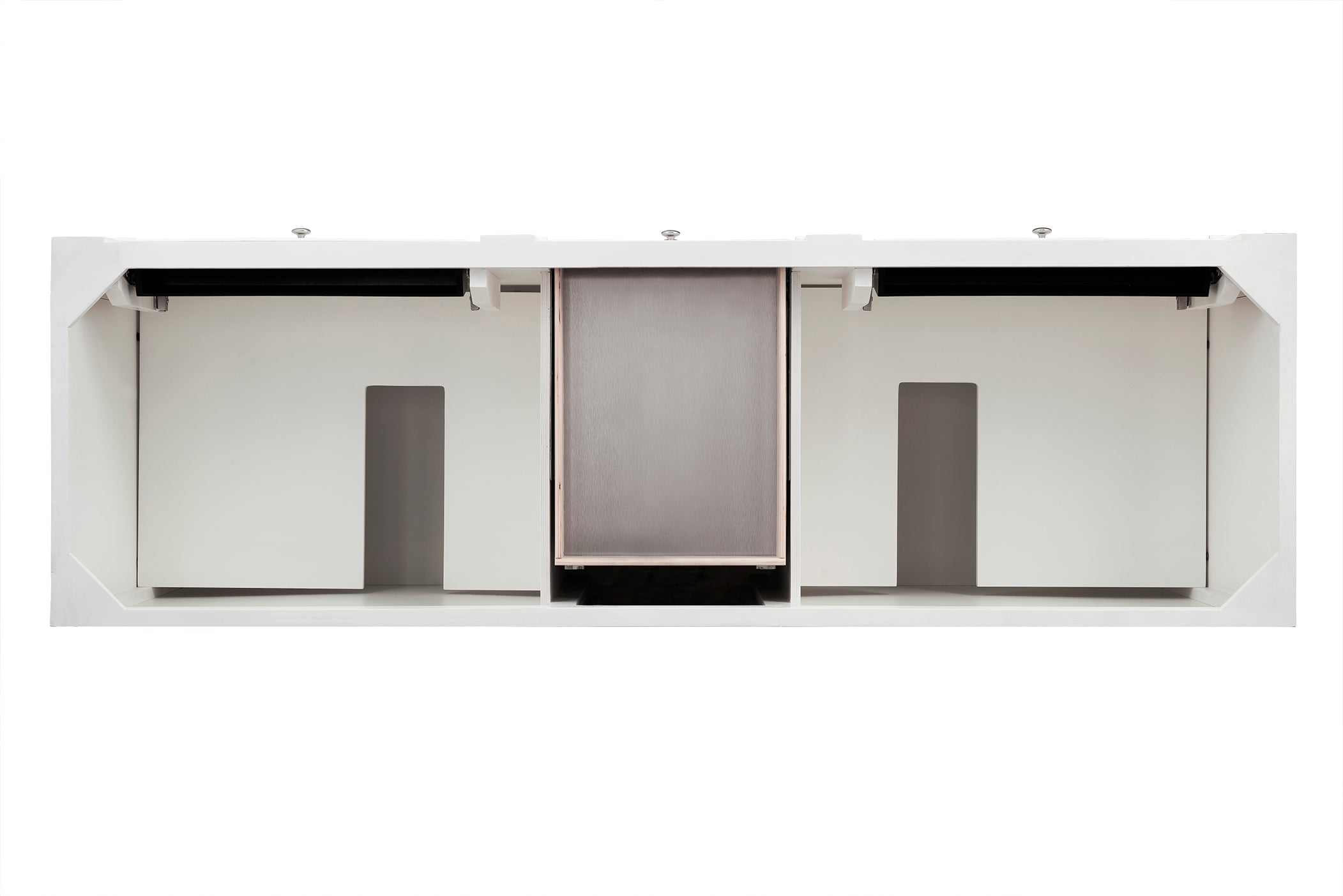 James Martin Bristol 72" Double Vanity in Bright White with 3cm Countertop and FreePower Wireless Charger