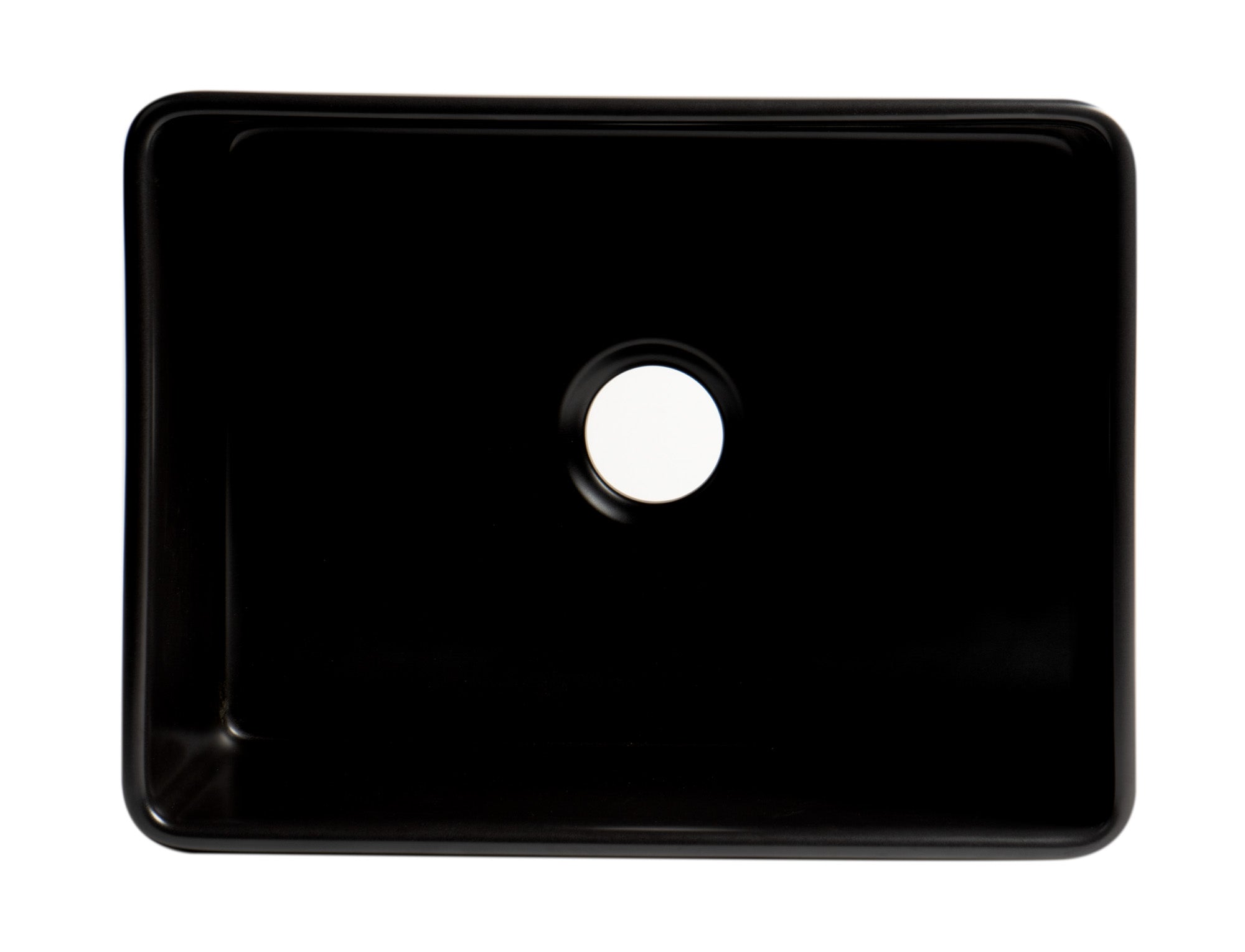 ALFI brand ABF2418 Smooth Apron 24" x 18" Single Bowl Fireclay Farm Sink