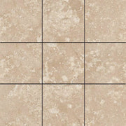 Light Travertine Filled And Honed Tile 4"X4"