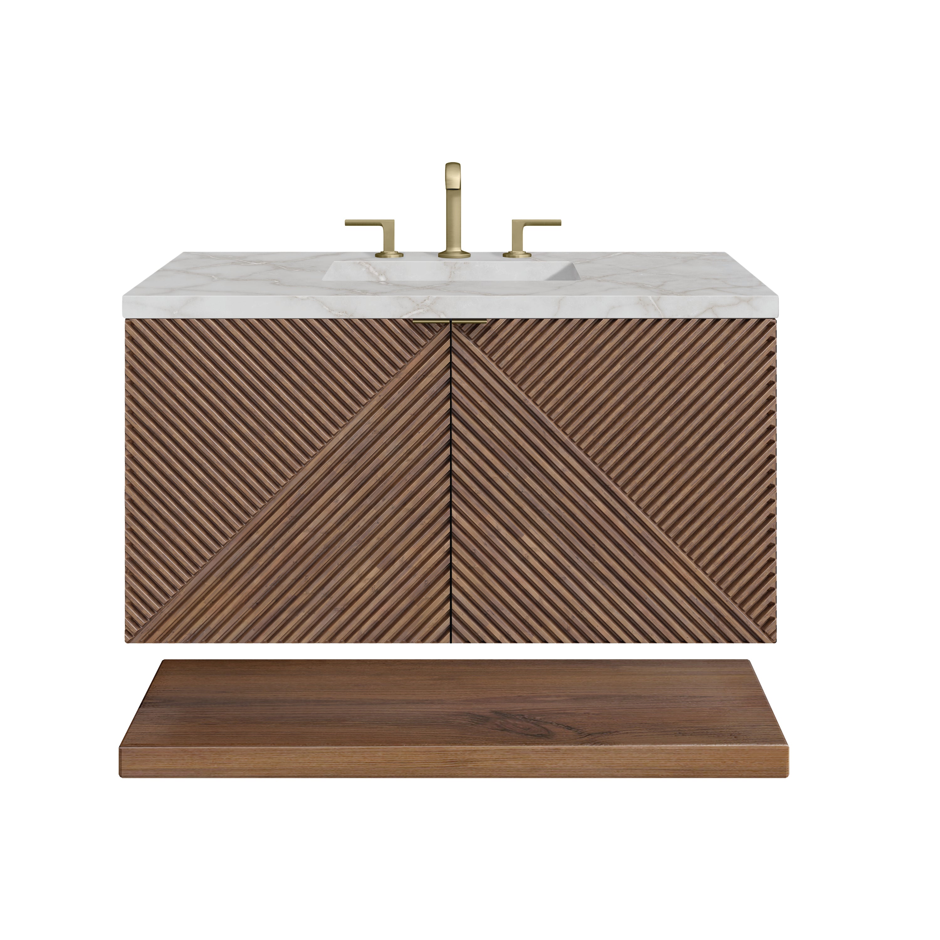 James Martin Marcello 36" Single Vanity in Chestnut with 3cm Countertop