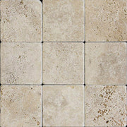 Noche Travertine Tumbled Tile 4"X4"