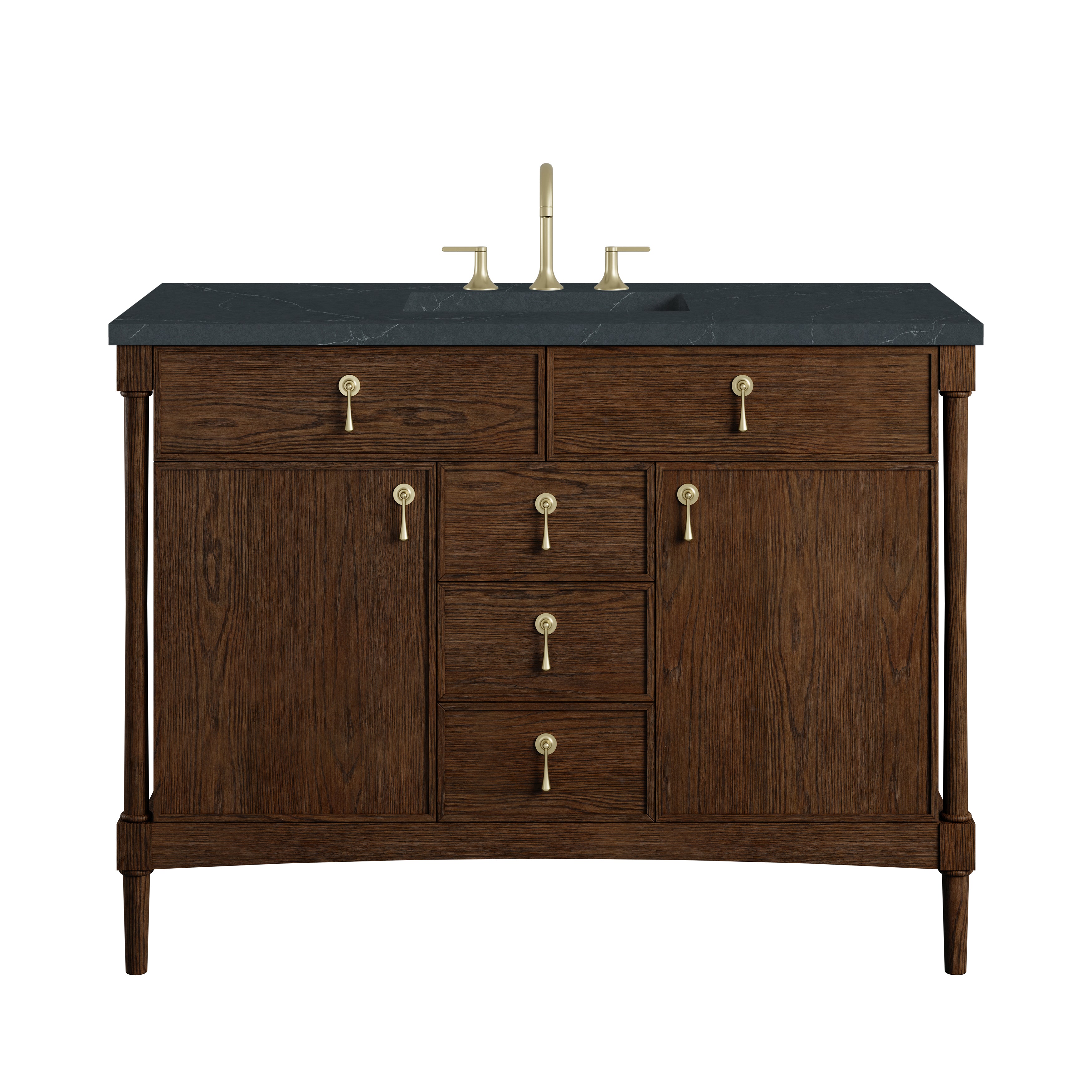 James Martin Kinnsden 48" Single Vanity in Sable Oak with 3cm Countertop