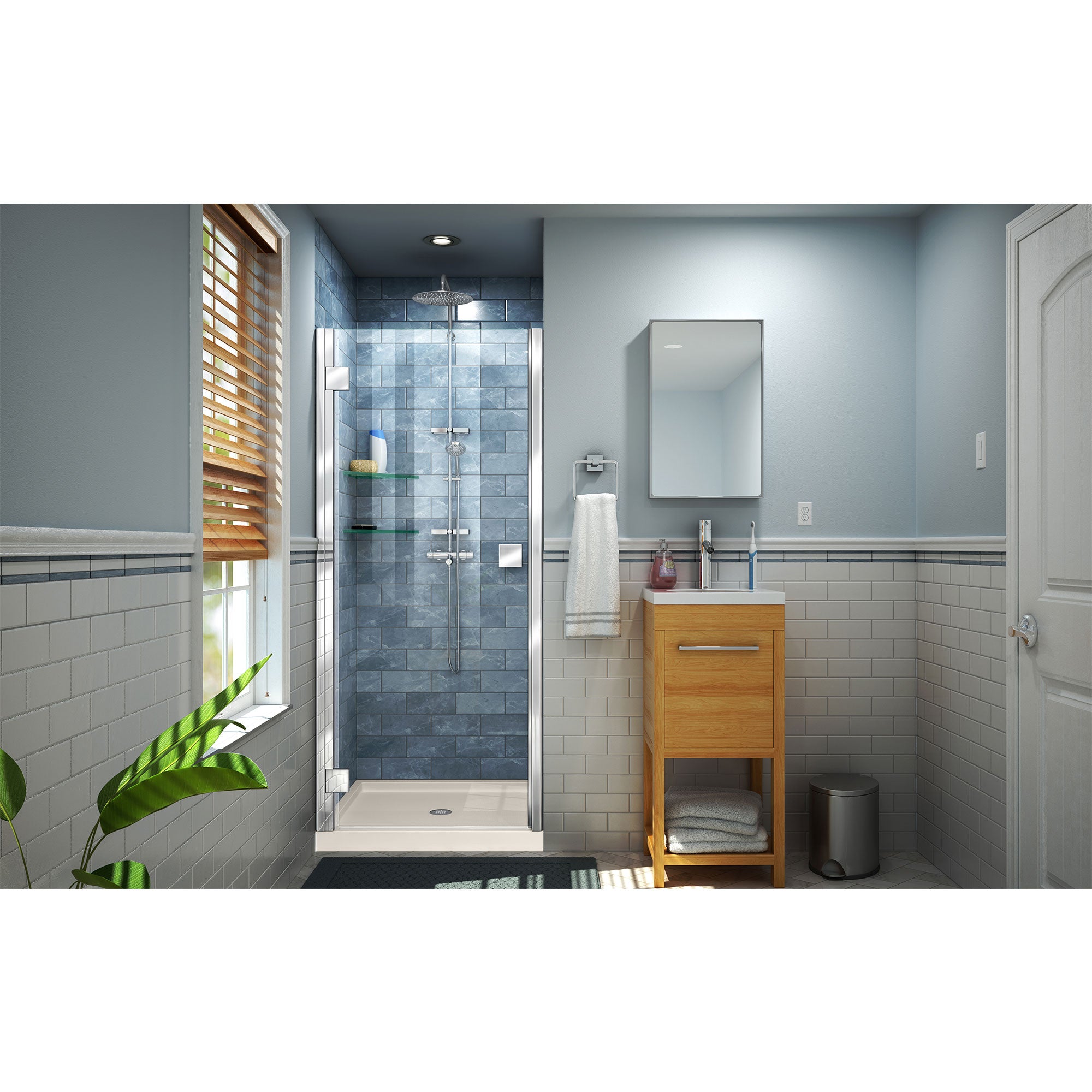DreamLine Lumen 32" D x 42" W Shower Door and Base