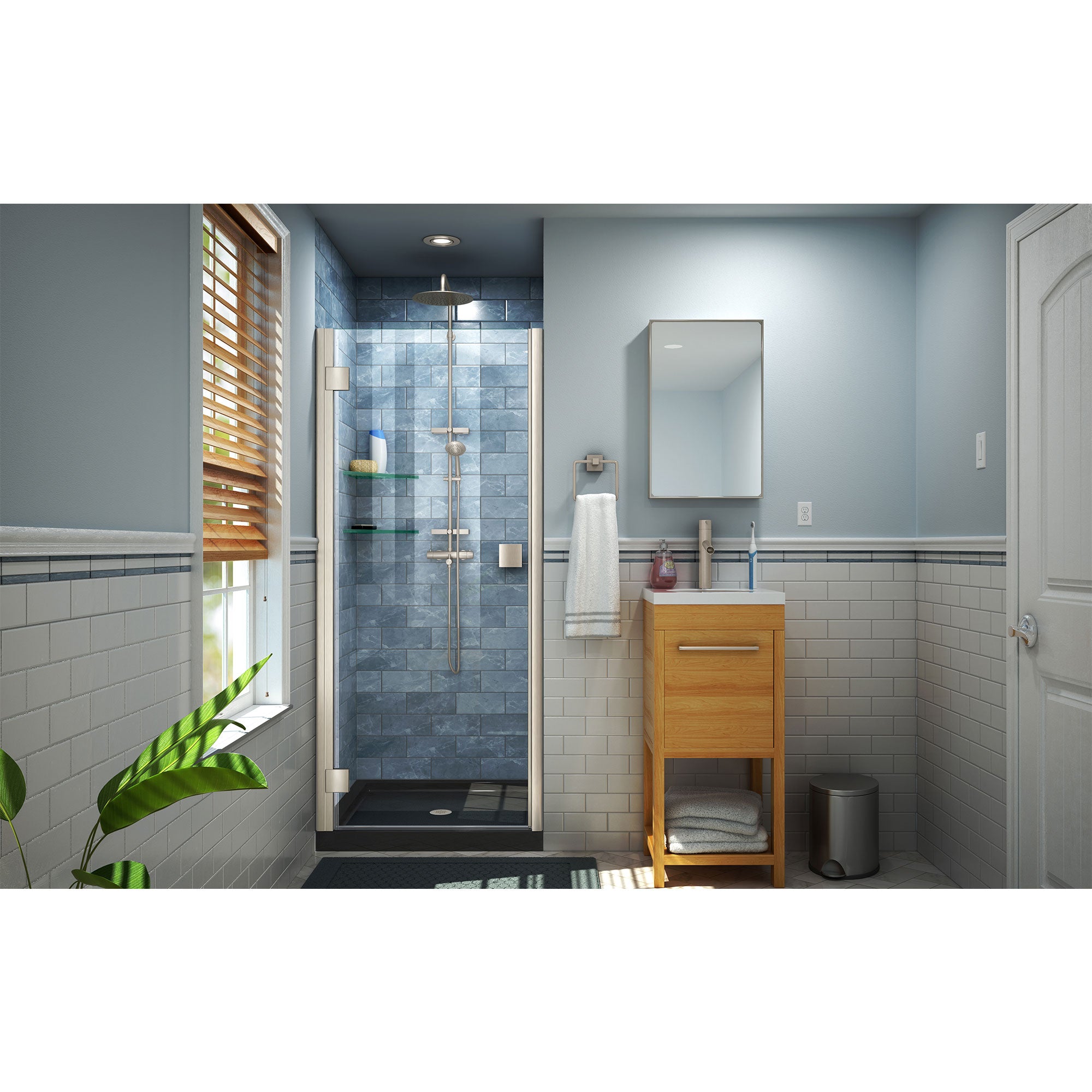 DreamLine Lumen 36" D x 36" W Shower Door and Base