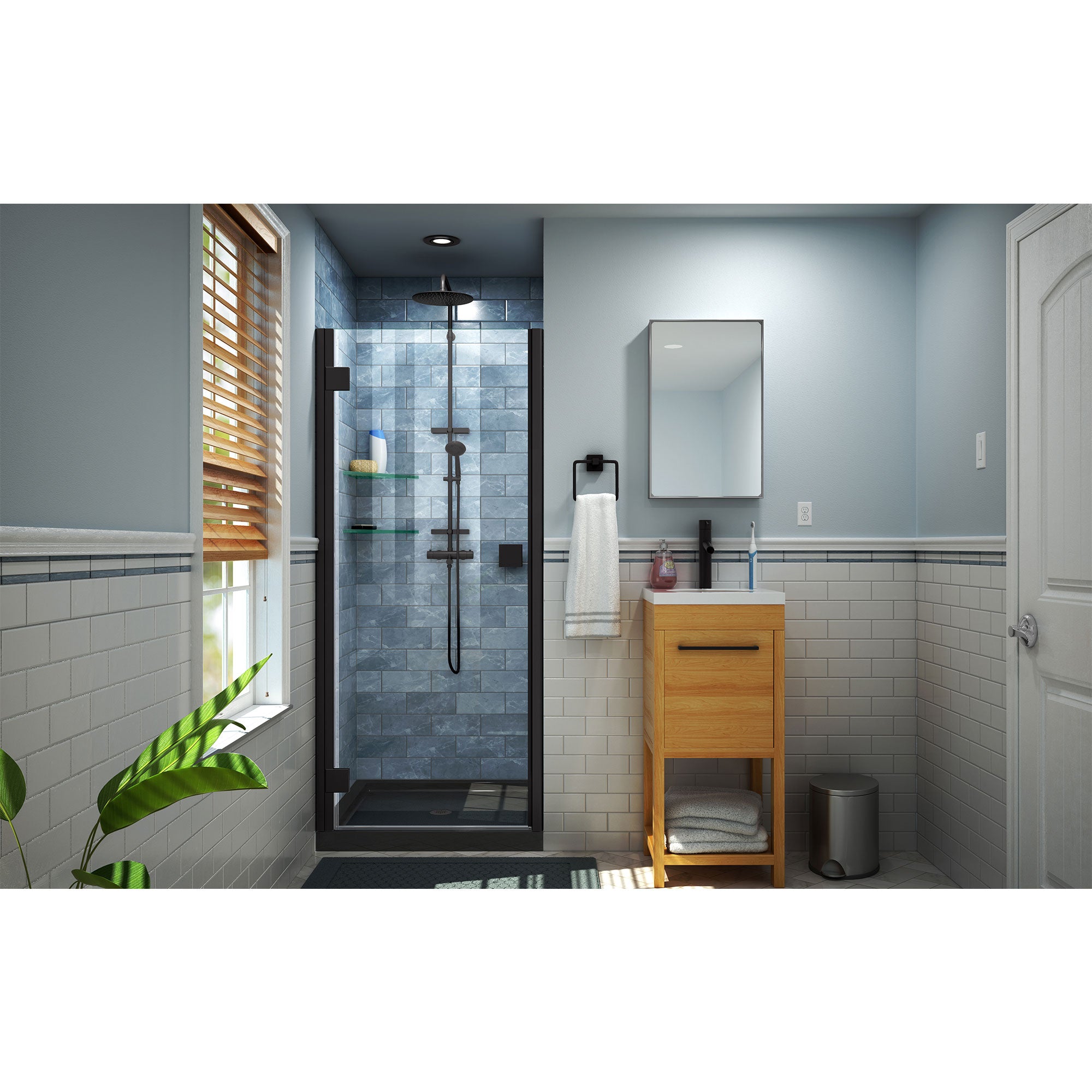 DreamLine Lumen 36" D x 36" W Shower Door and Base