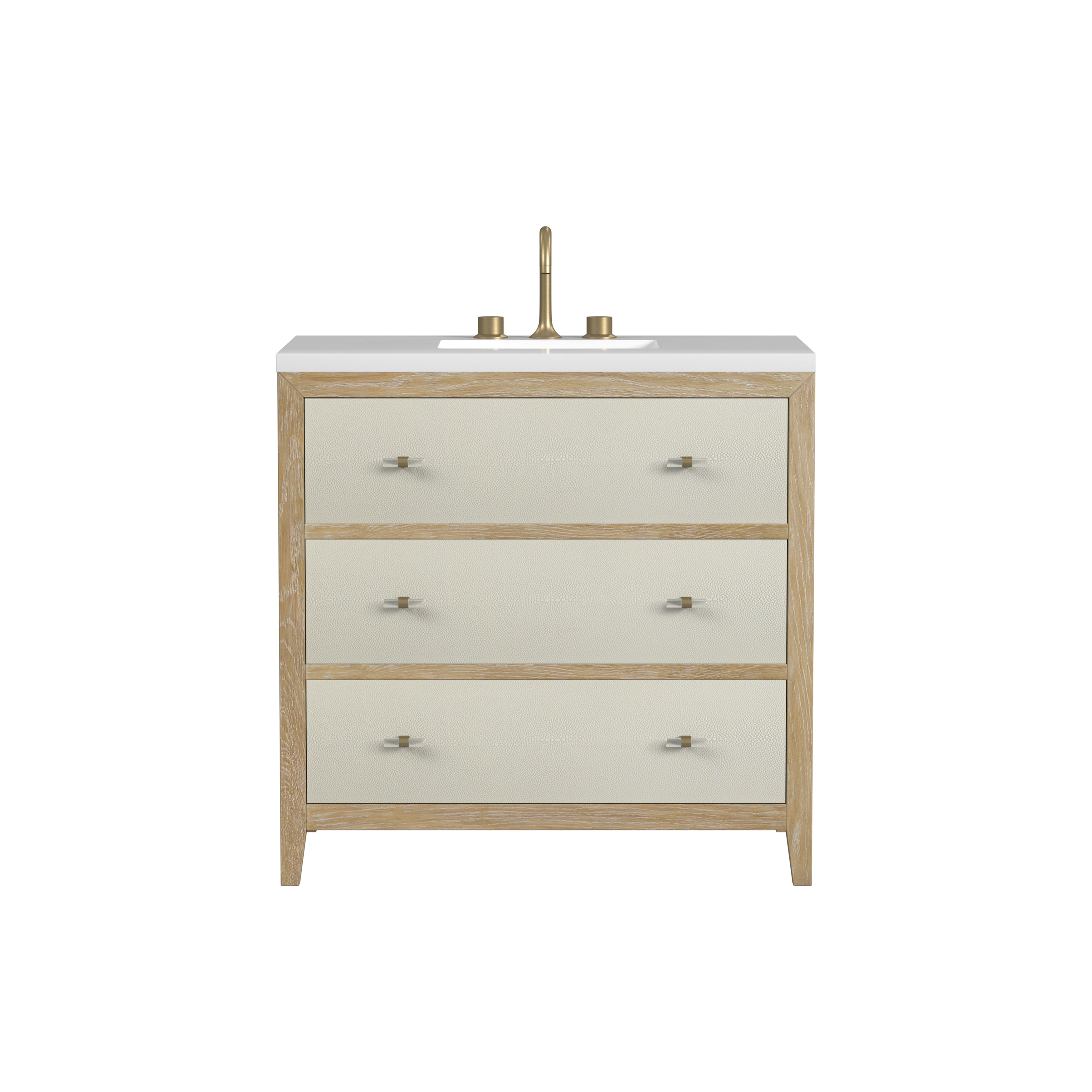James Martin Celeste 36" Single Vanity in Sunwashed Oak with 3cm Countertop