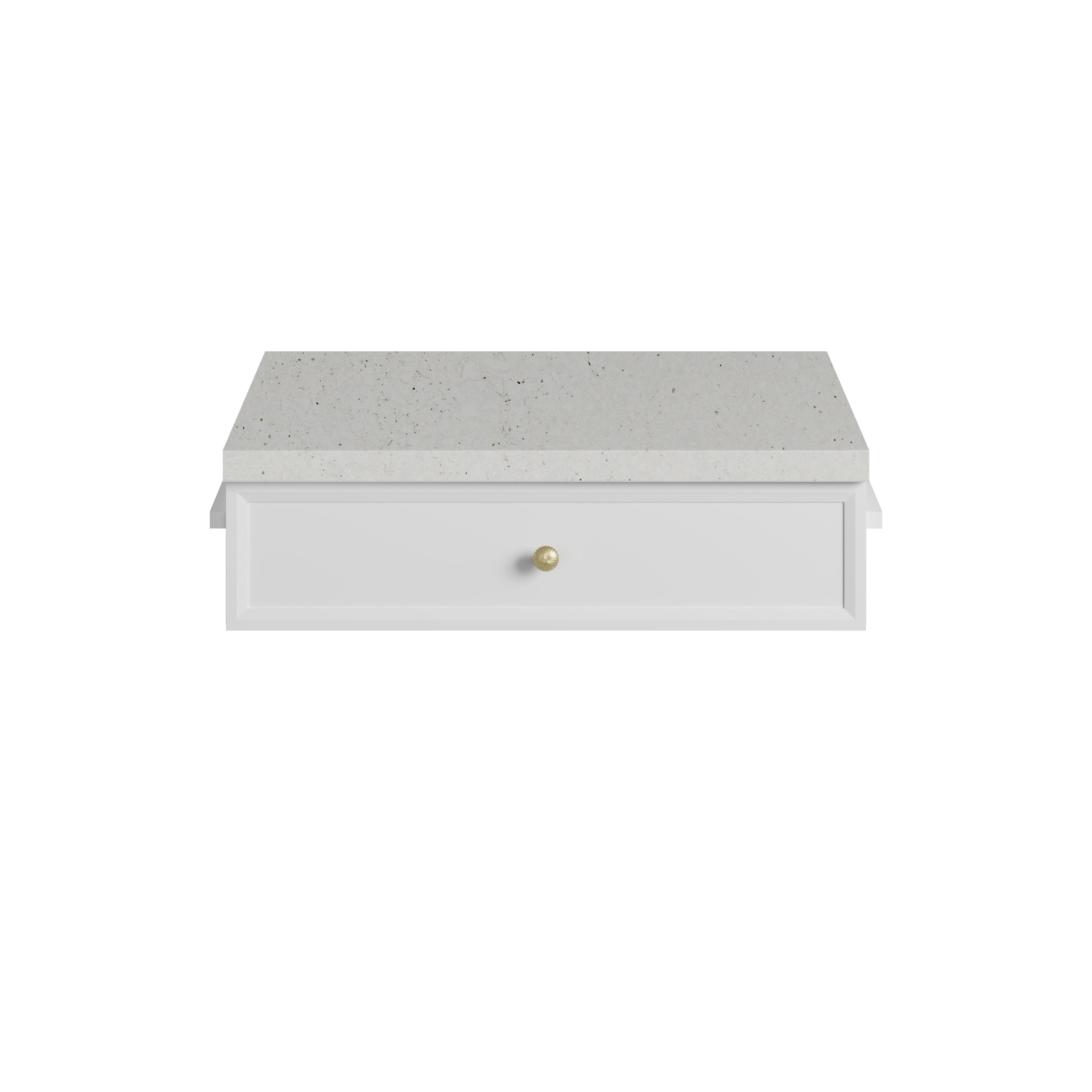 James Martin Bellshire 24" Drawer Unit in Bright White with 3cm Countertop