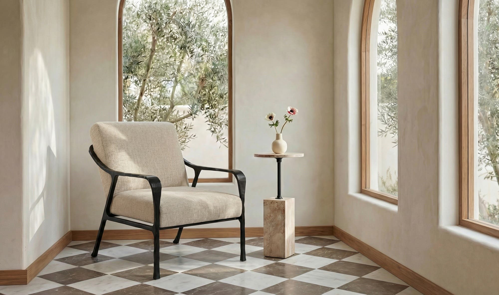 Moes Rowe Accent Chair Beige LX-1093