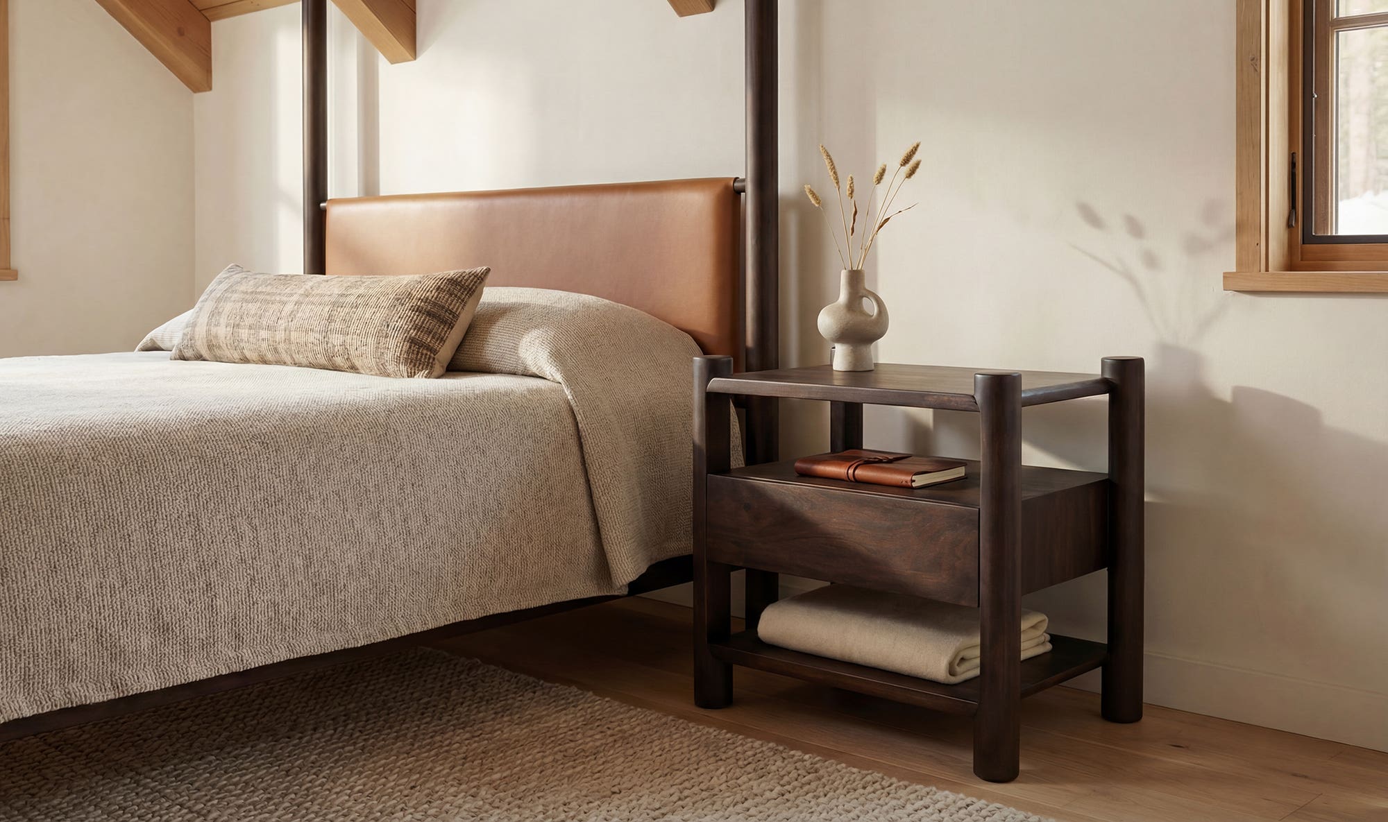 Moes Devin Nightstand Brown LX-1096