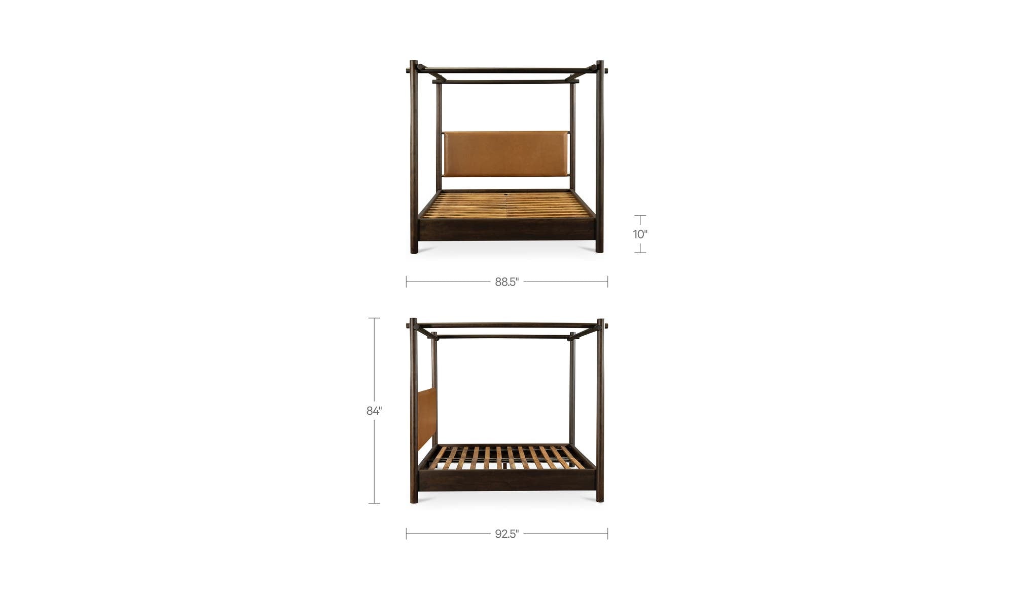 Moes Devin Bed King Brown LX-1098