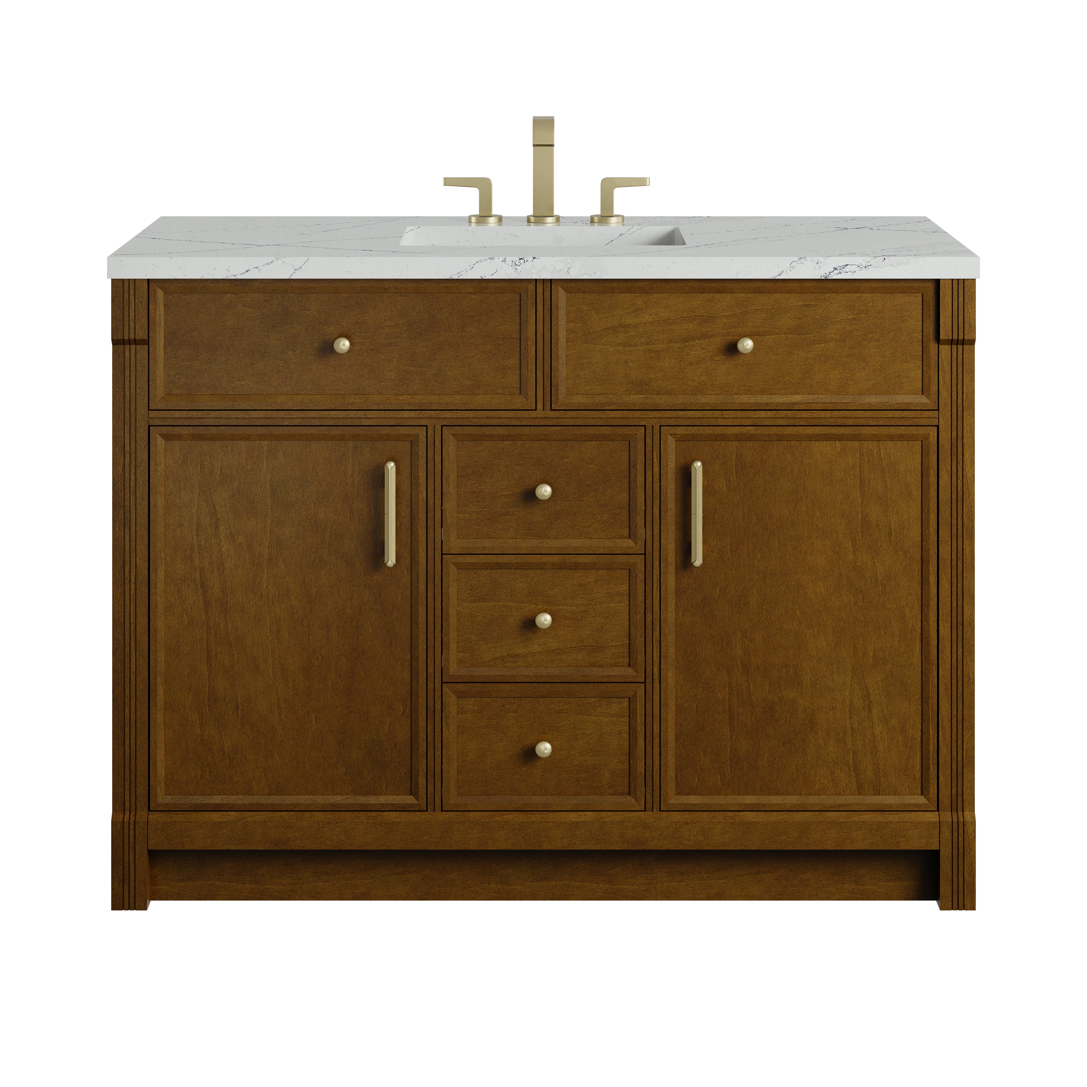 James Martin Bellshire 48" Single Vanity in Honey Oak with 3cm Countertop
