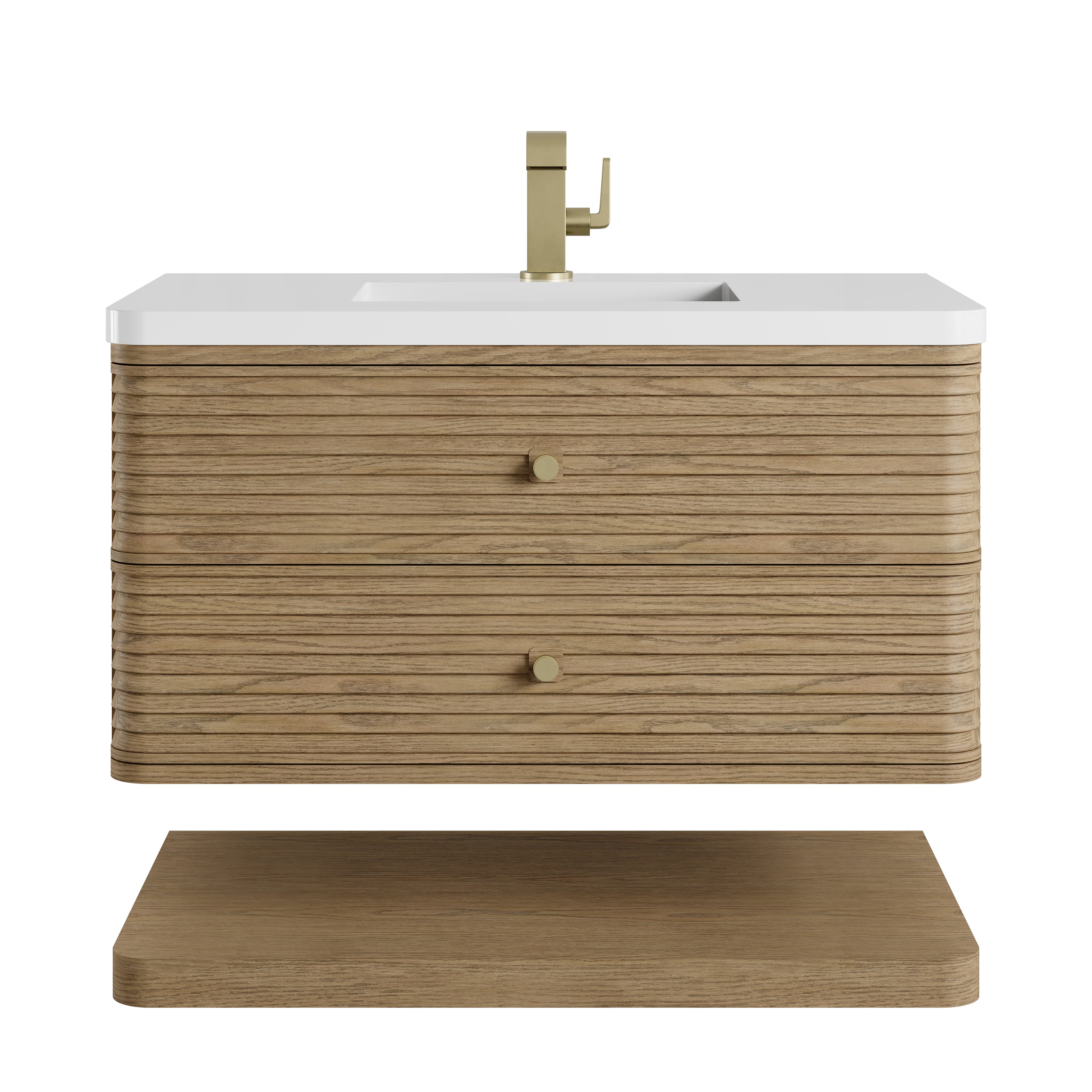 James Martin Allamari 36" Single Vanity in Dune Mist with 3cm Countertop