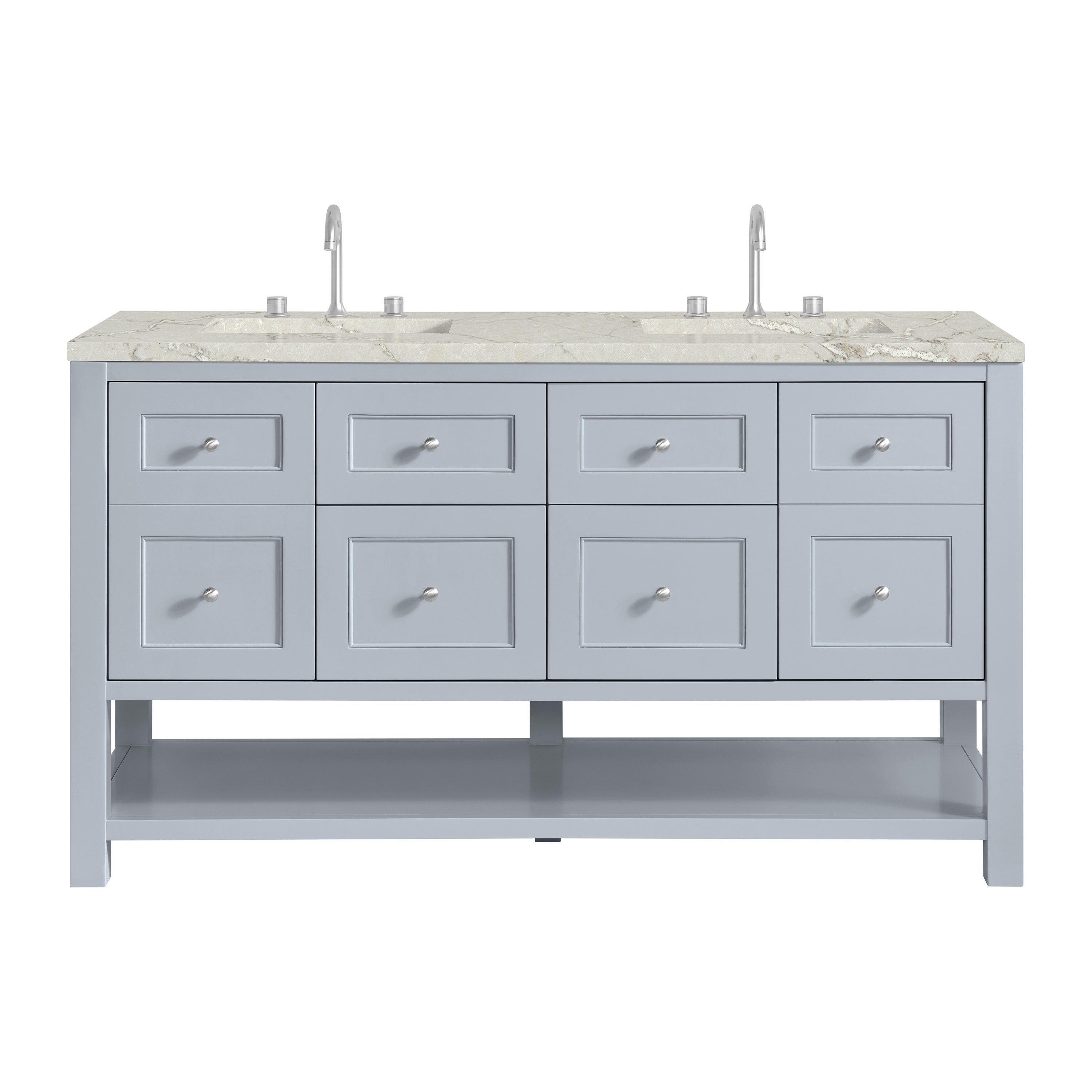 James Martin Breckenridge 60" Double Vanity in Serenity Blue with 3cm Countertop