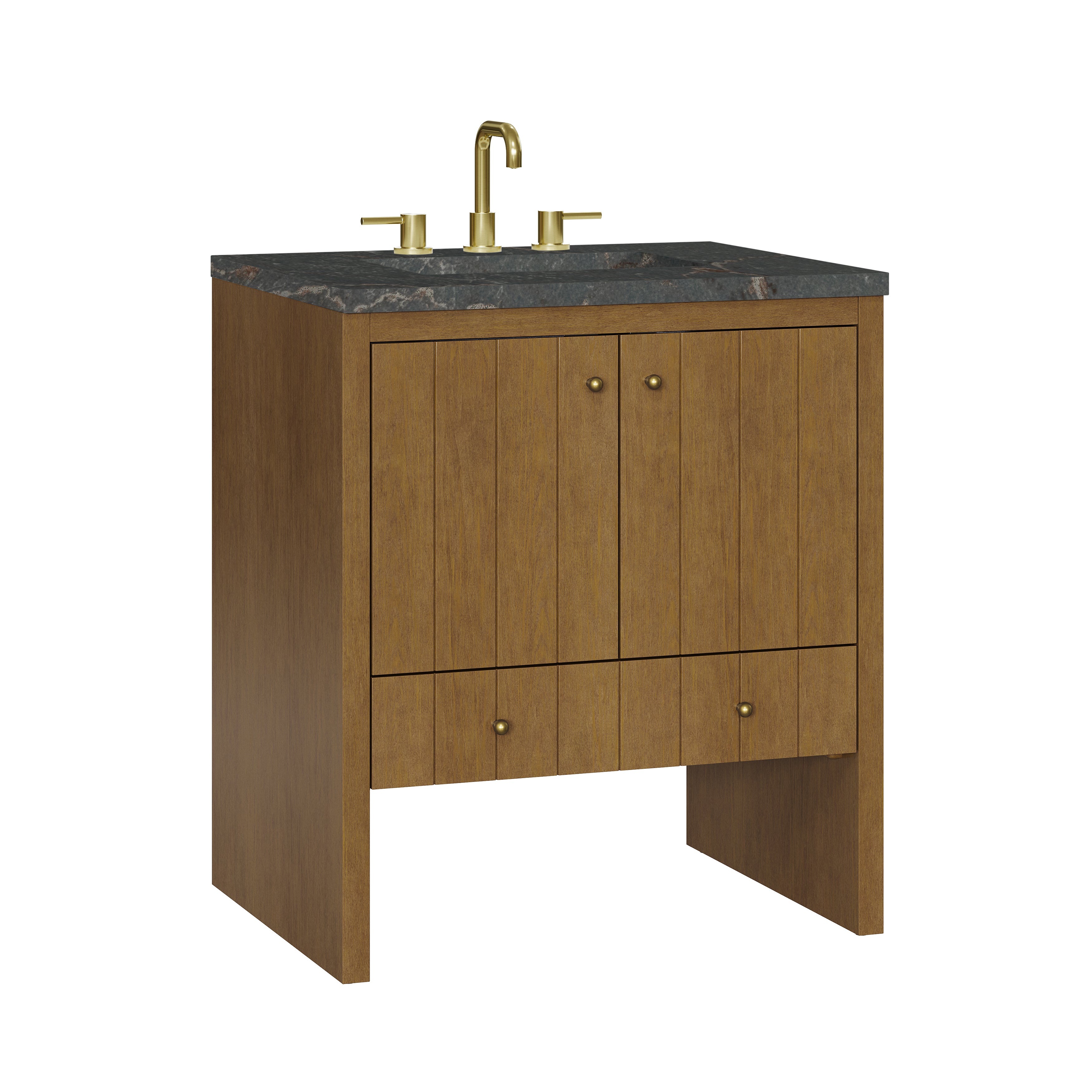 James Martin Hudson 30" Single Vanity in Honey Oak with 3cm Countertop