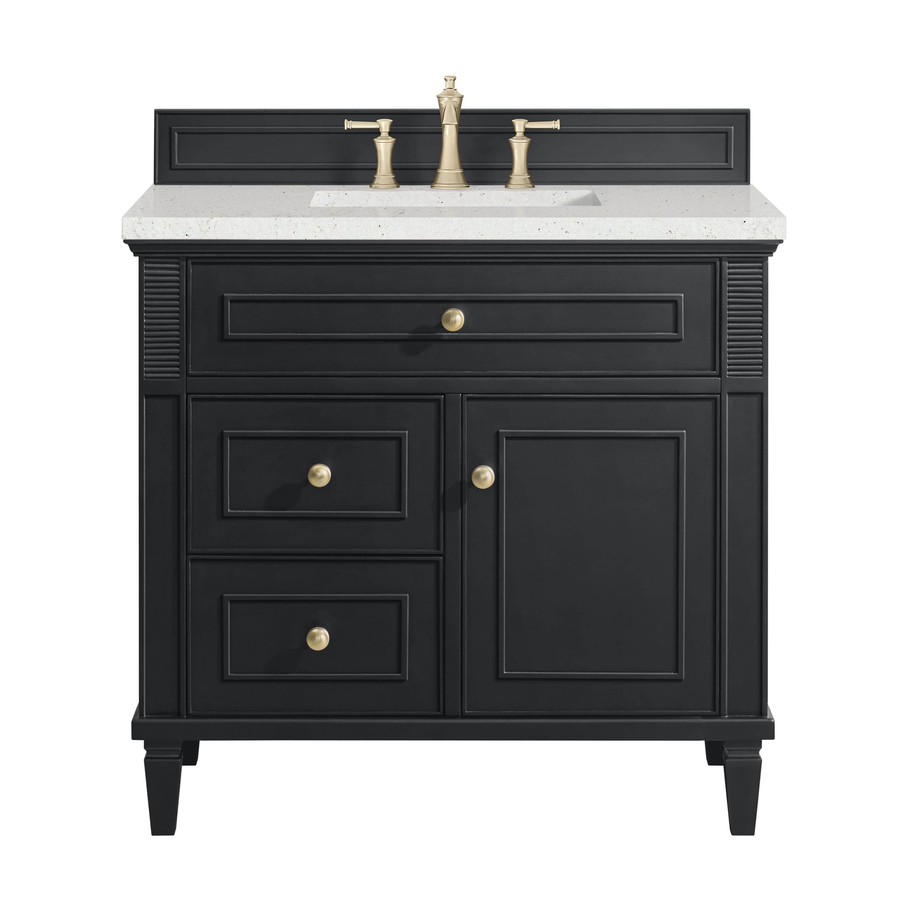 James Martin Lorelai 36" Single Vanity in Black Onyx with 3cm Countertop
