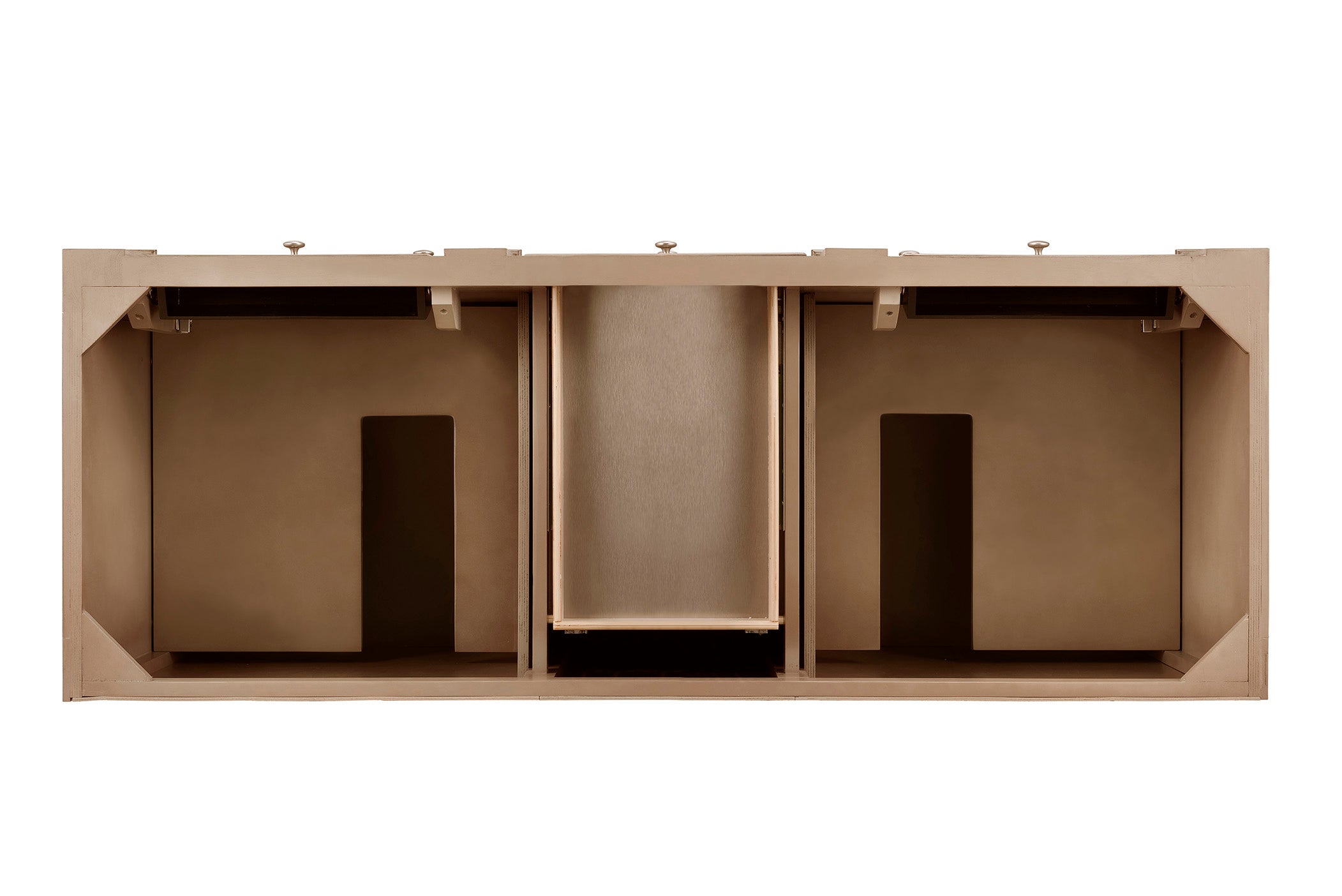 James Martin Bristol 60" Double Vanity in Whitewashed Walnut with 3cm Countertop and FreePower Wireless Charger