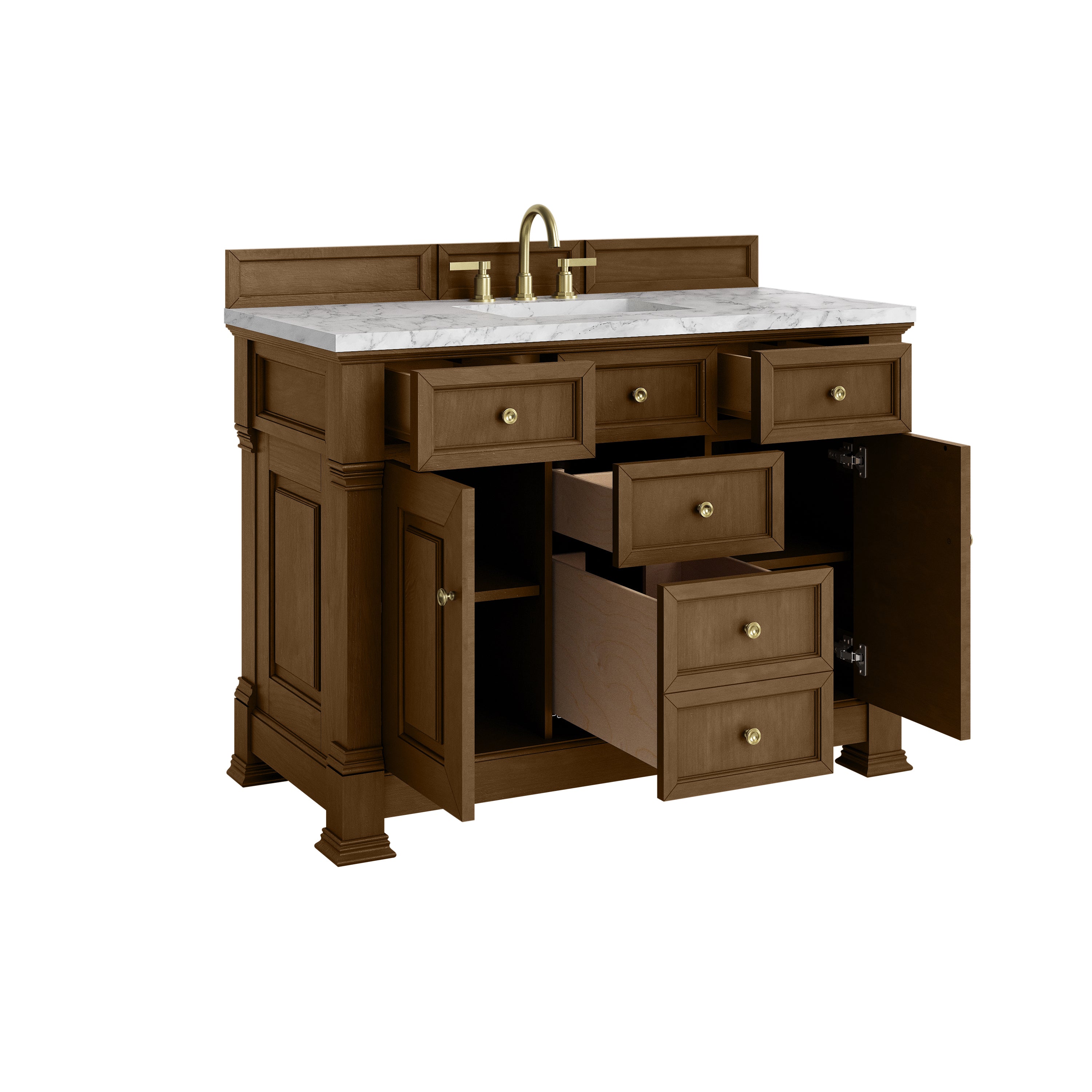 James Martin Brookfield 48" Single Vanity in Honey Oak with 3cm Countertop