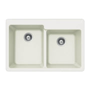 Houzer Quartztone 33" Granite Composite Drop-in Topmount 60/40 Double Bowl Kitchen Sink