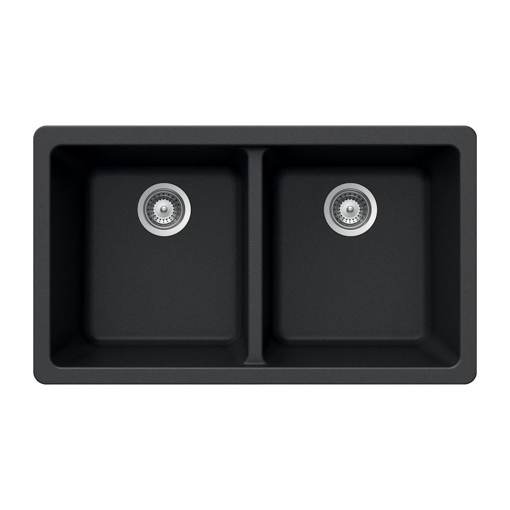 Houzer Cassiano 33 inch Granite Composite Undermount 50/50 Double Bowl Kitchen Sink - M-200U