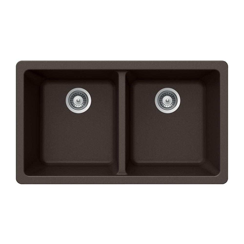 Houzer Cassiano 33 inch Granite Composite Undermount 50/50 Double Bowl Kitchen Sink - M-200U