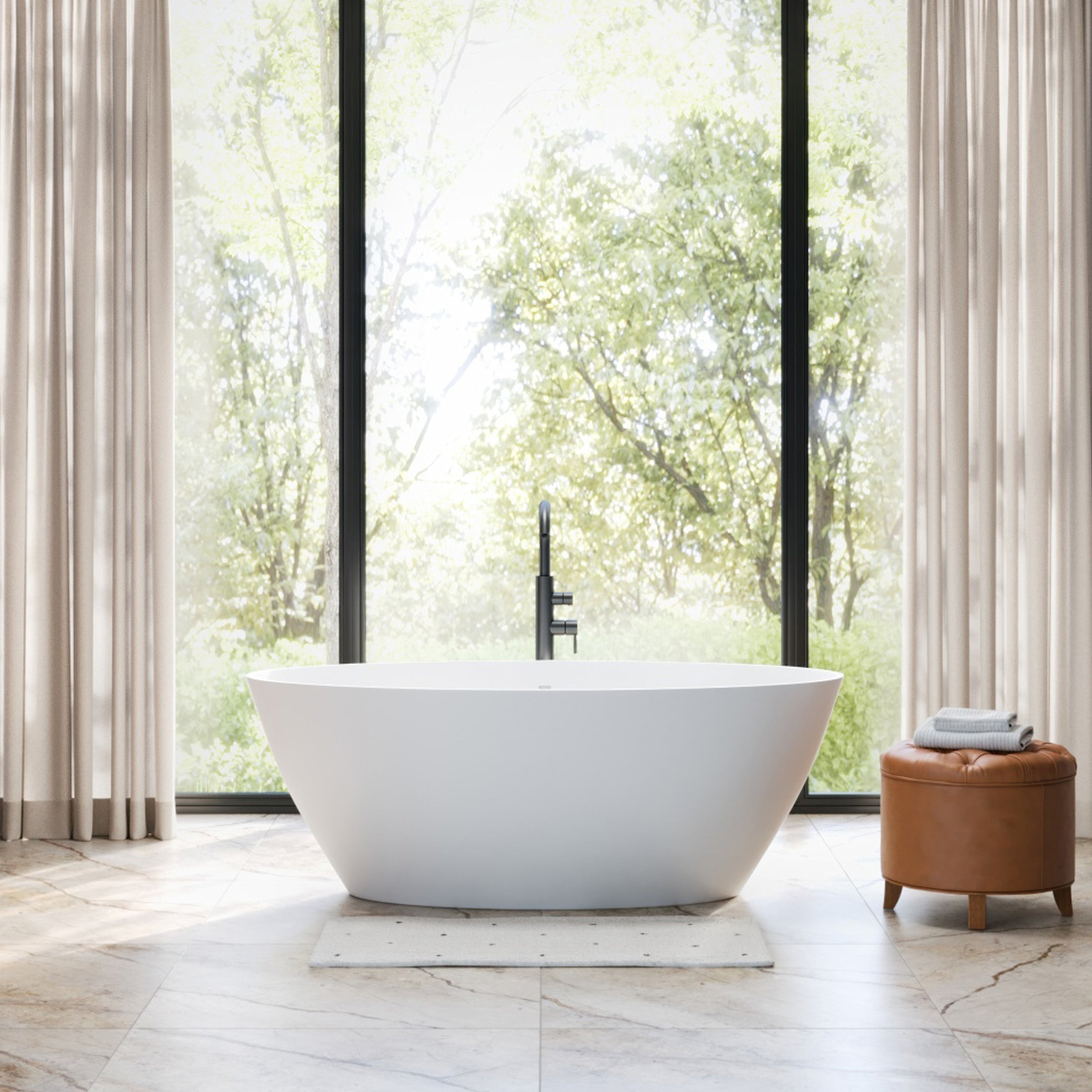 MAIDSTONE | DXV EZE Resin Double Ended Matte Tub