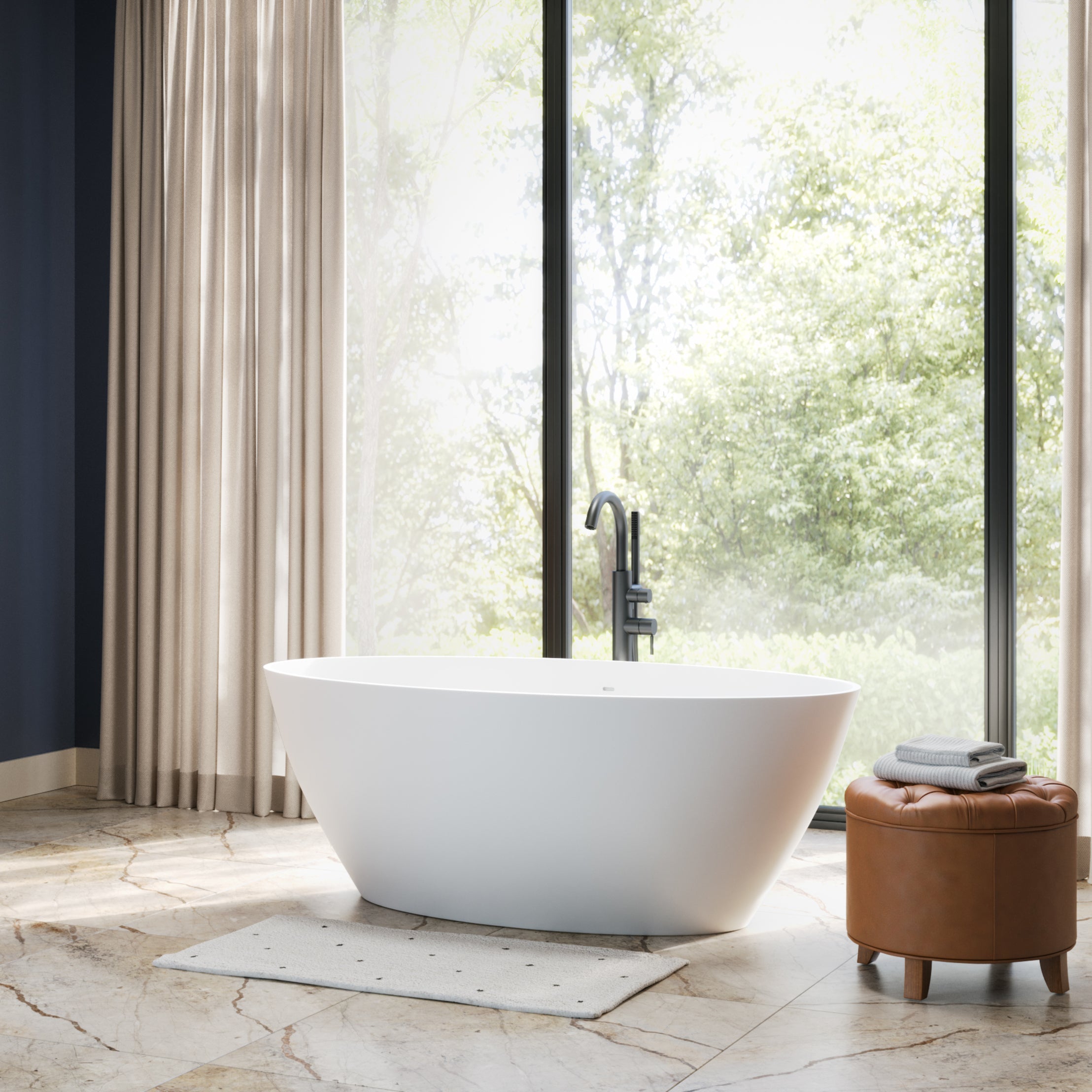 MAIDSTONE | DXV EZE Resin Double Ended Matte Tub