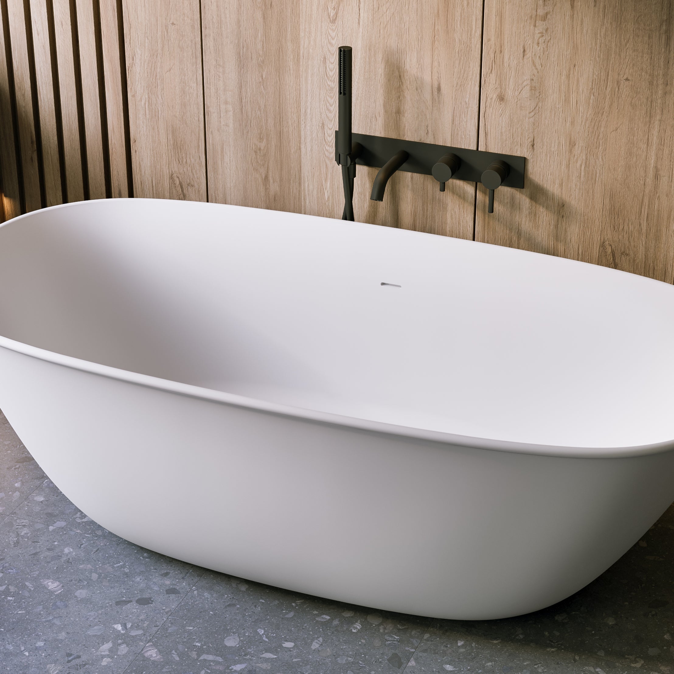 MAIDSTONE | DXV Narelle 63 Inch Resin Double Ended Tub