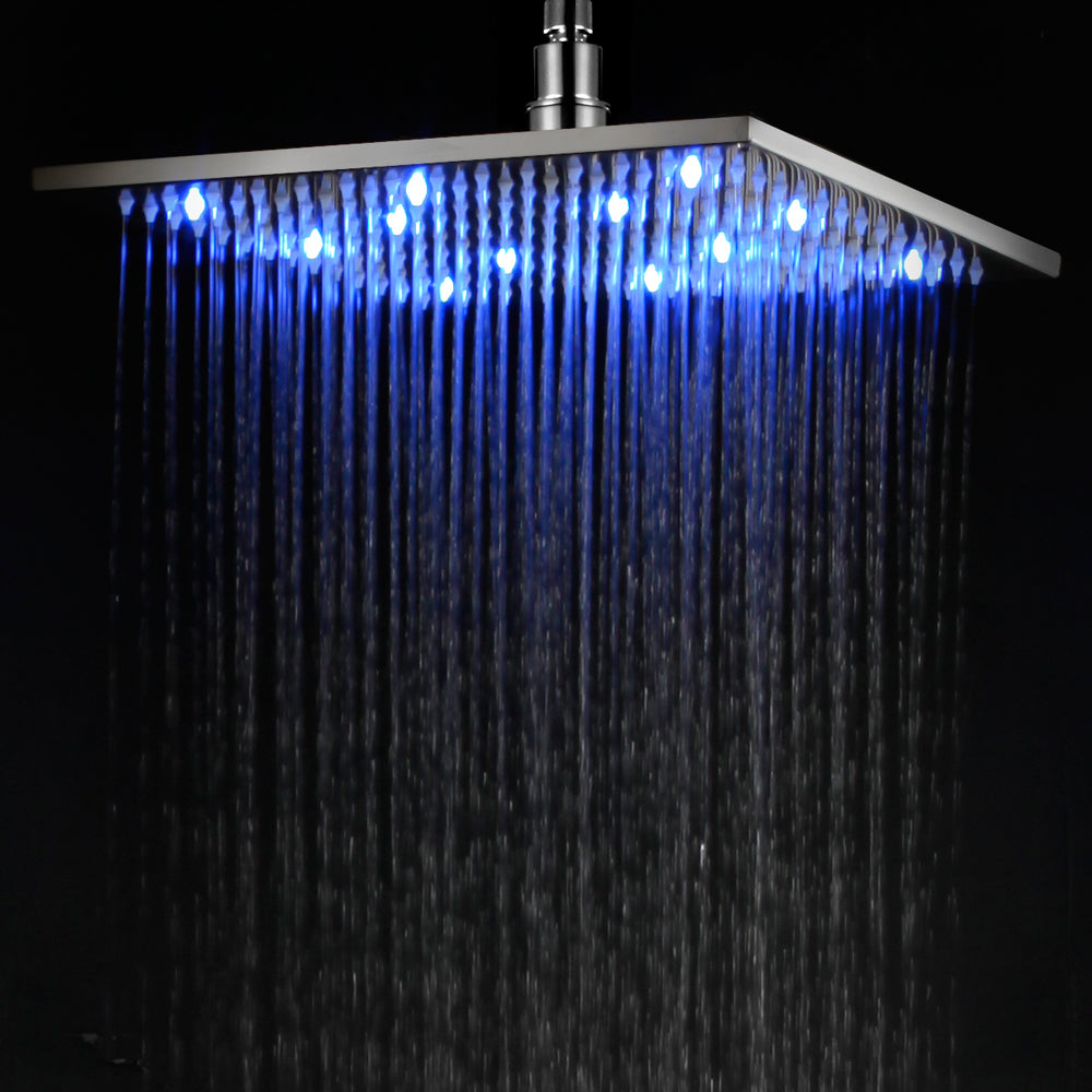 ALFI brand LED12S 12" Square Multi Color LED Rain Shower Head