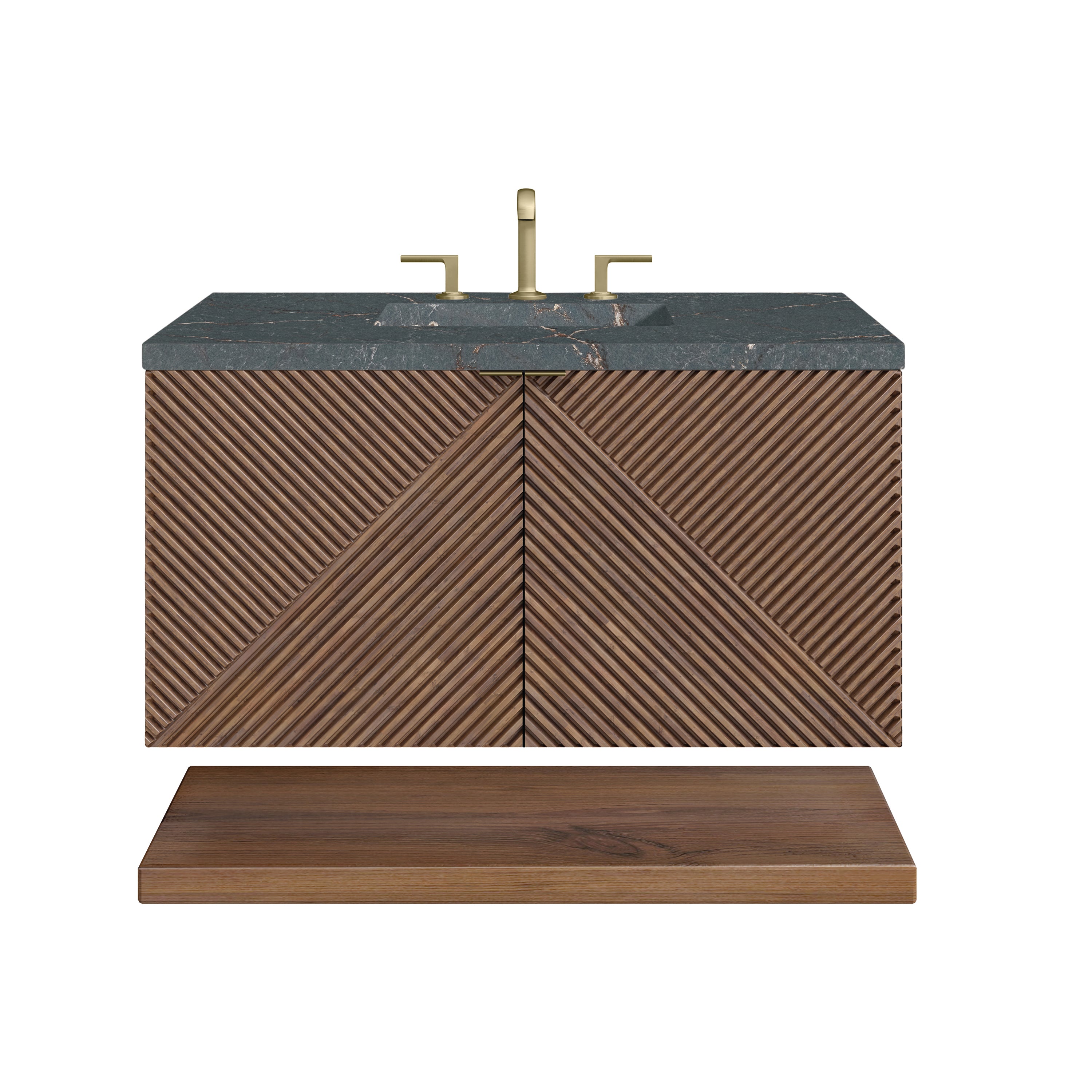 James Martin Marcello 36" Single Vanity in Chestnut with 3cm Countertop