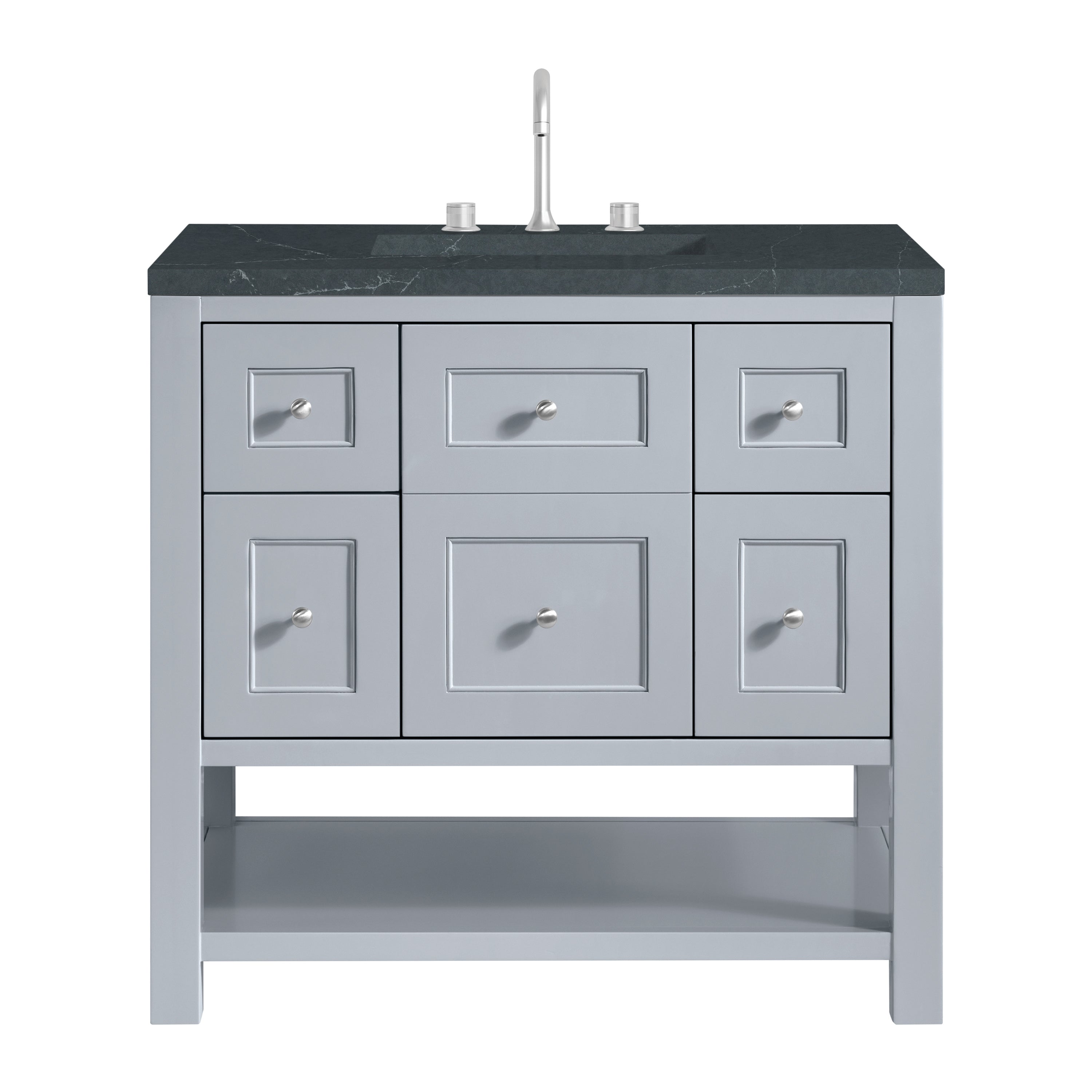 James Martin Breckenridge 36" Single in Serenity Blue with 3cm Countertop