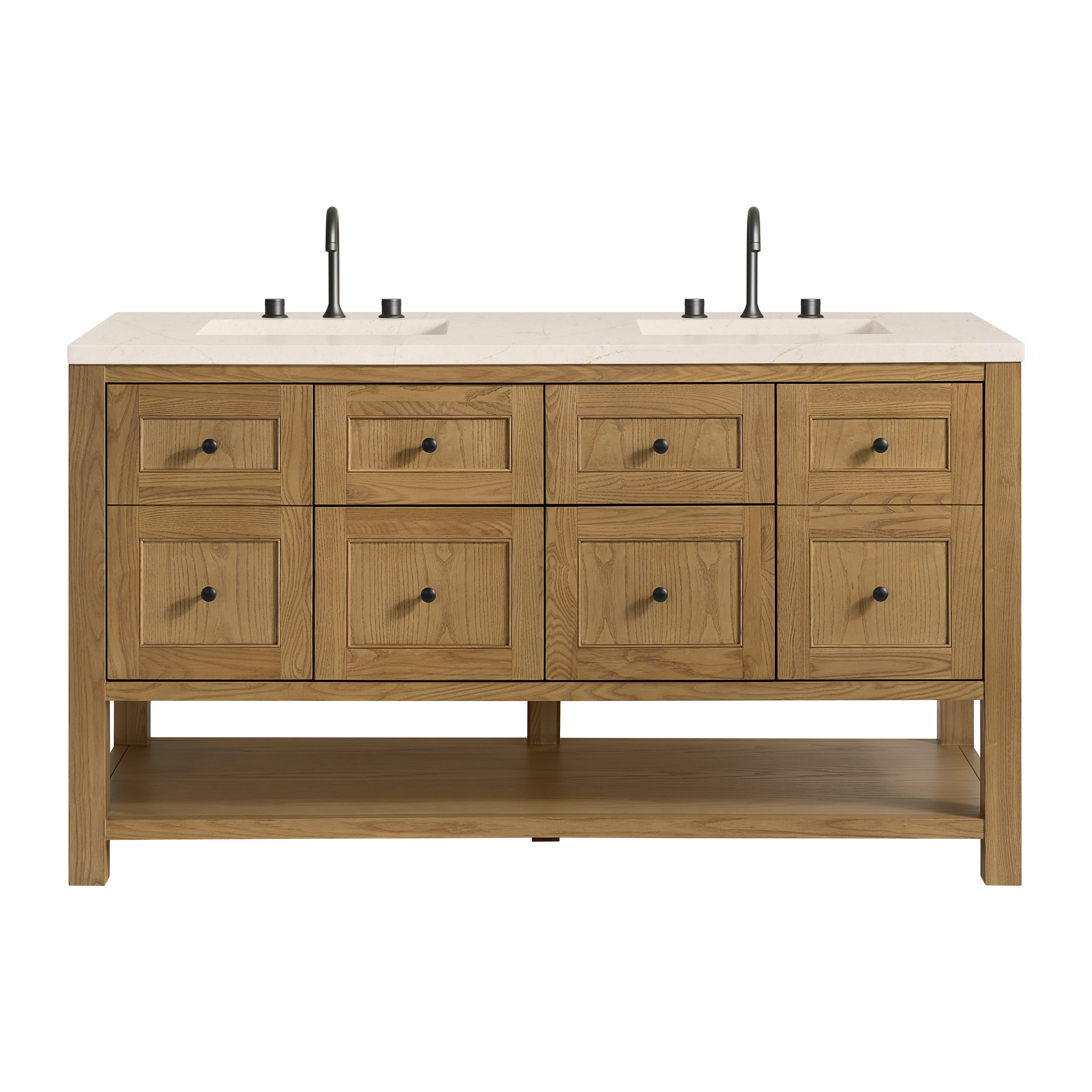 James Martin Breckenridge 60" Double Vanity in Light Natural Oak with 3cm Countertop