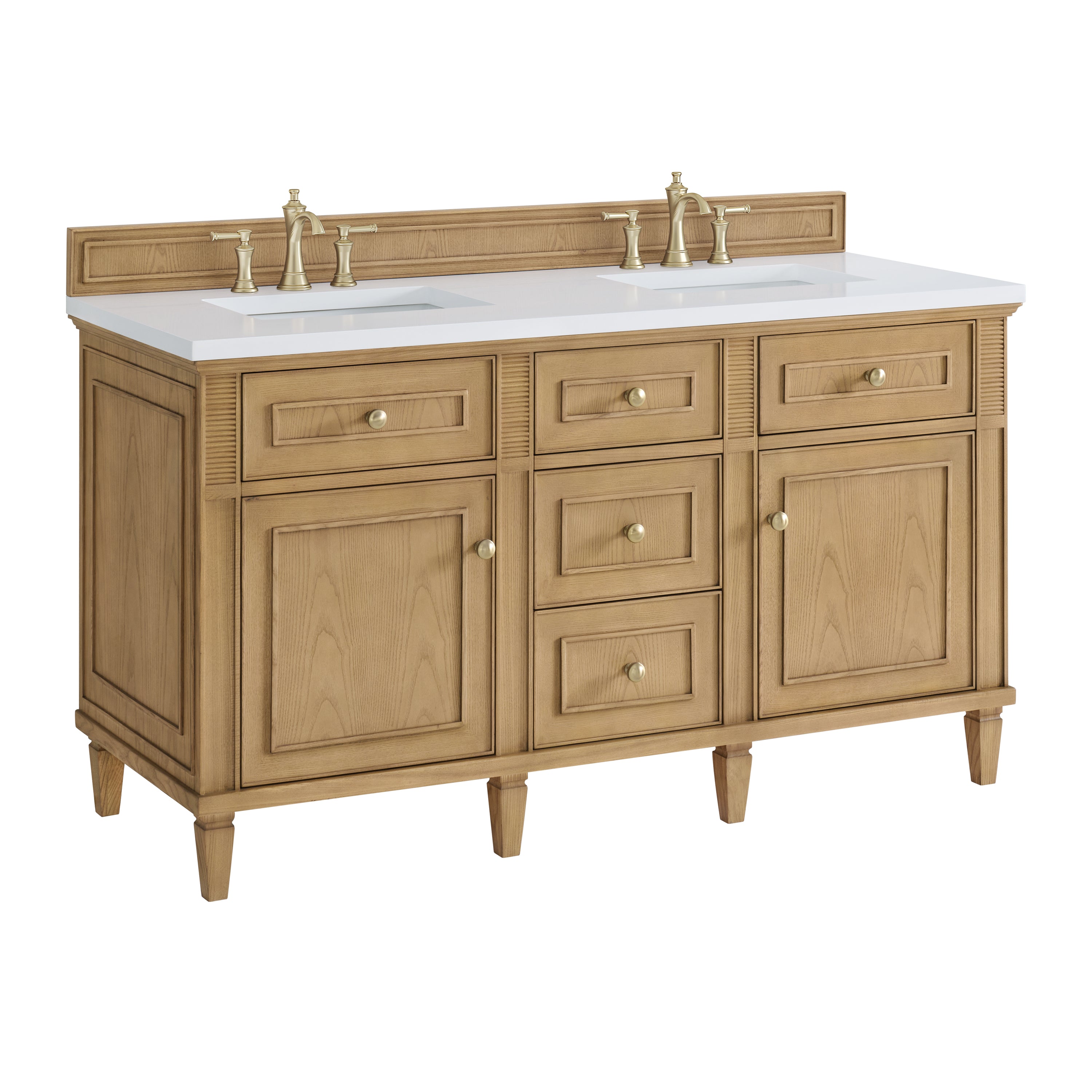 James Martin Lorelai 60" Double Vanity in Light Natural Oak with 3cm Countertop
