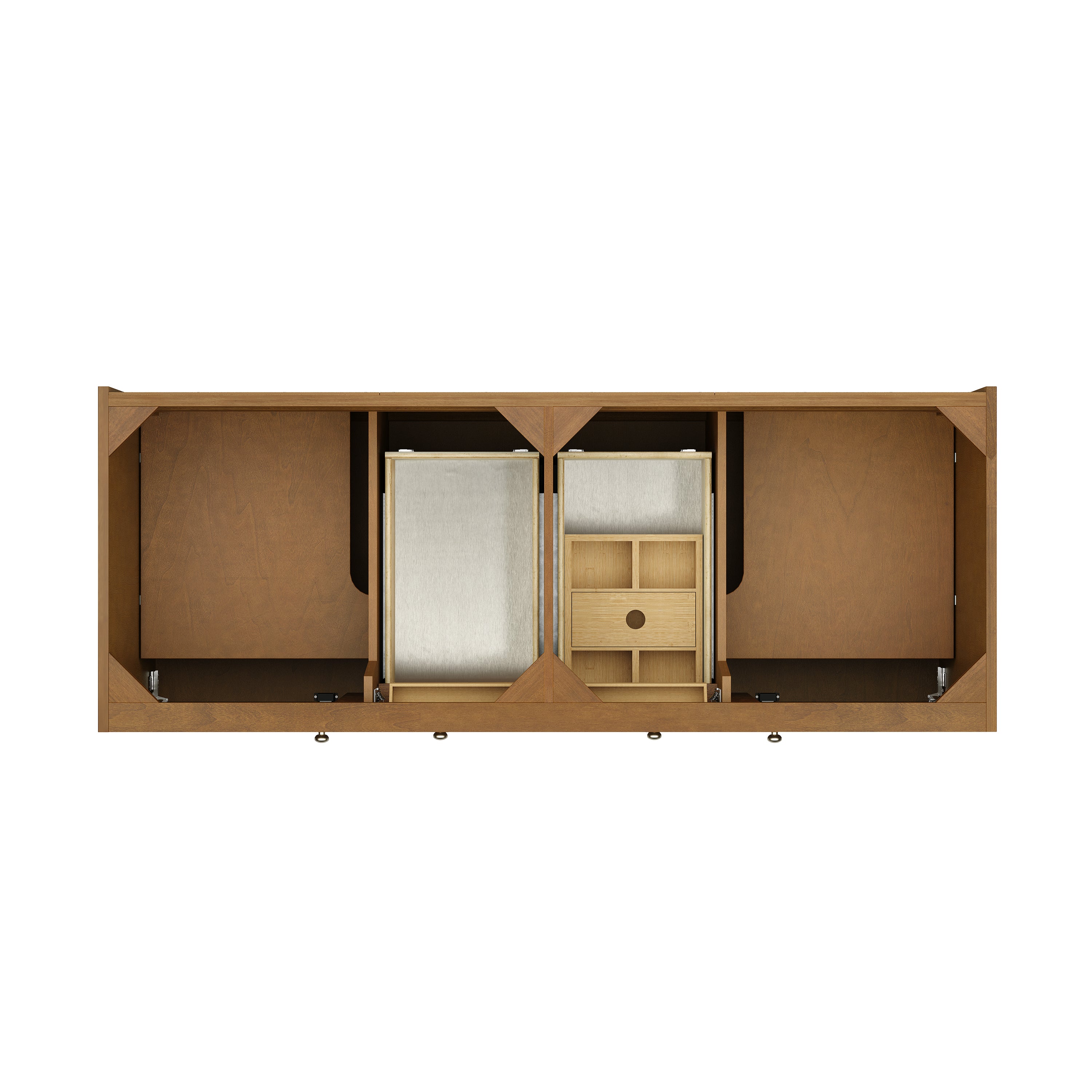 James Martin Laurent 60" Double Vanity in Honey Oak with 3cm Countertop