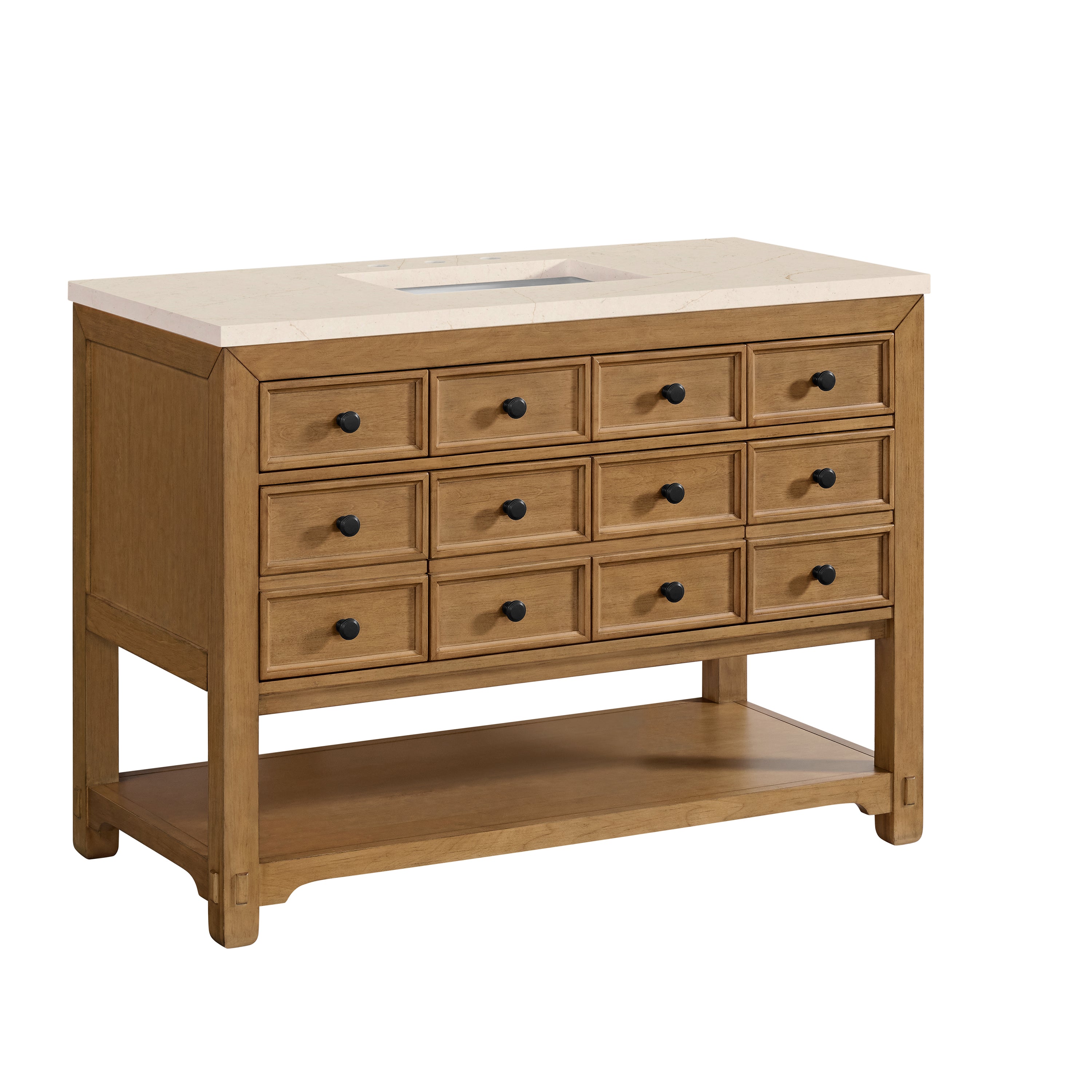James Martin Malibu 48" Single Vanity in Amber Birch with 3cm Countertop