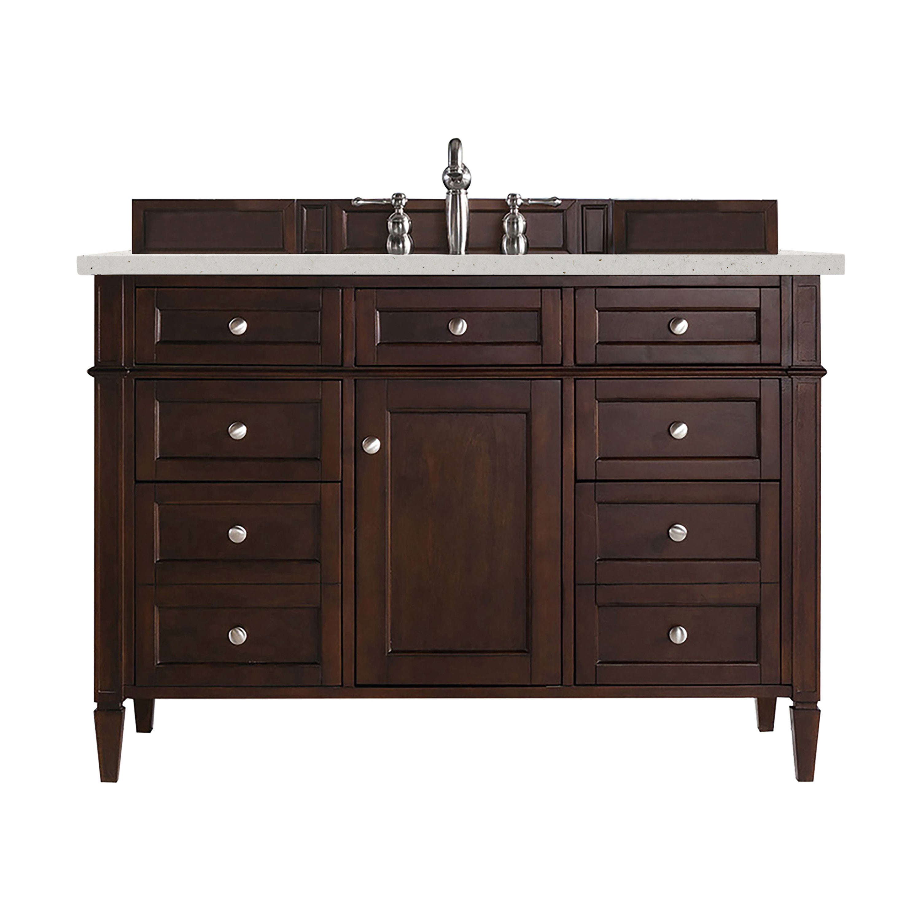 James Martin Brittany 48" Single Vanity in Burnished Mahogany with 3cm Countertop