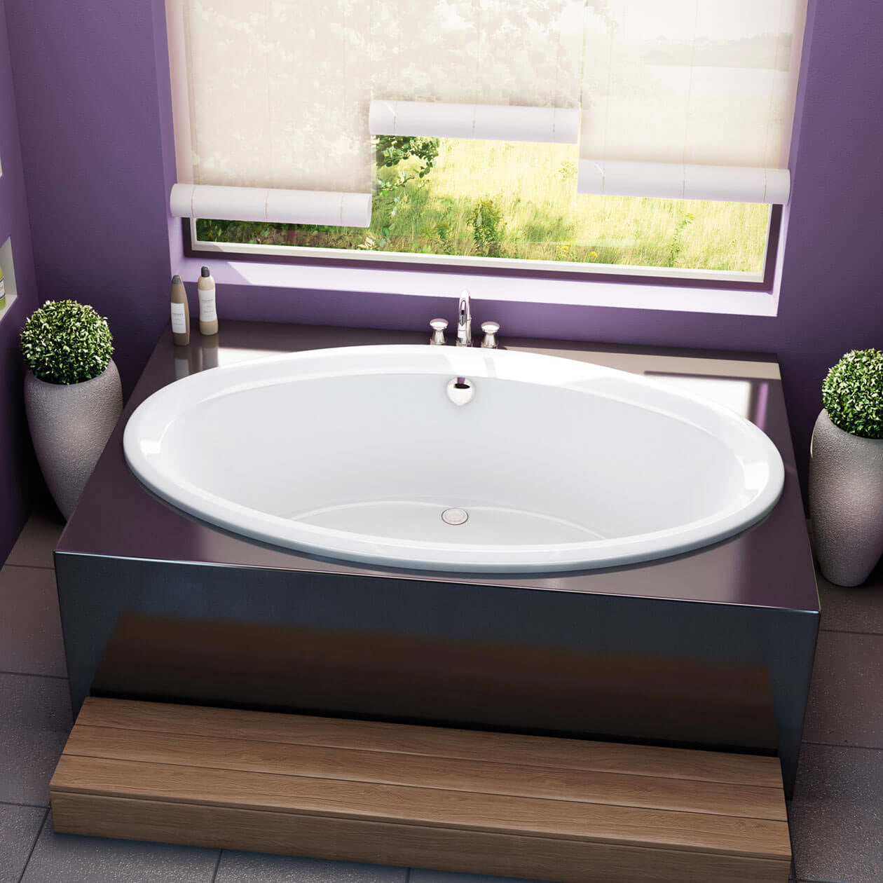 Maax Tympani 72 x 42 Acrylic Drop-in Center Drain Bathtub
