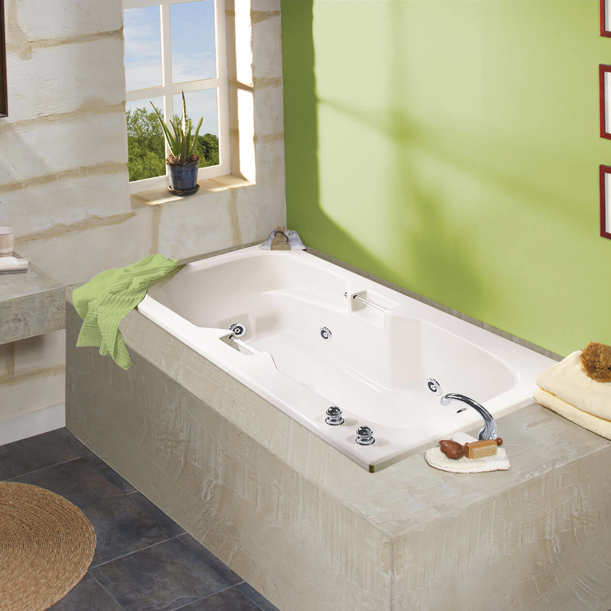 Maax Lopez 6636 Acrylic Alcove End Drain Bathtub