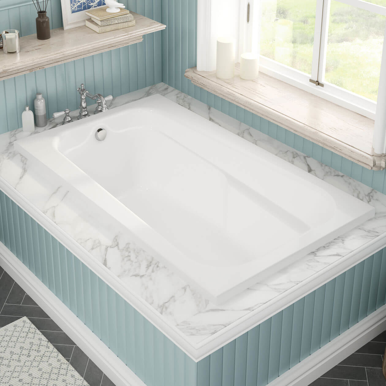 Maax Tempest 60 x 36 Acrylic Alcove End Drain Bathtub