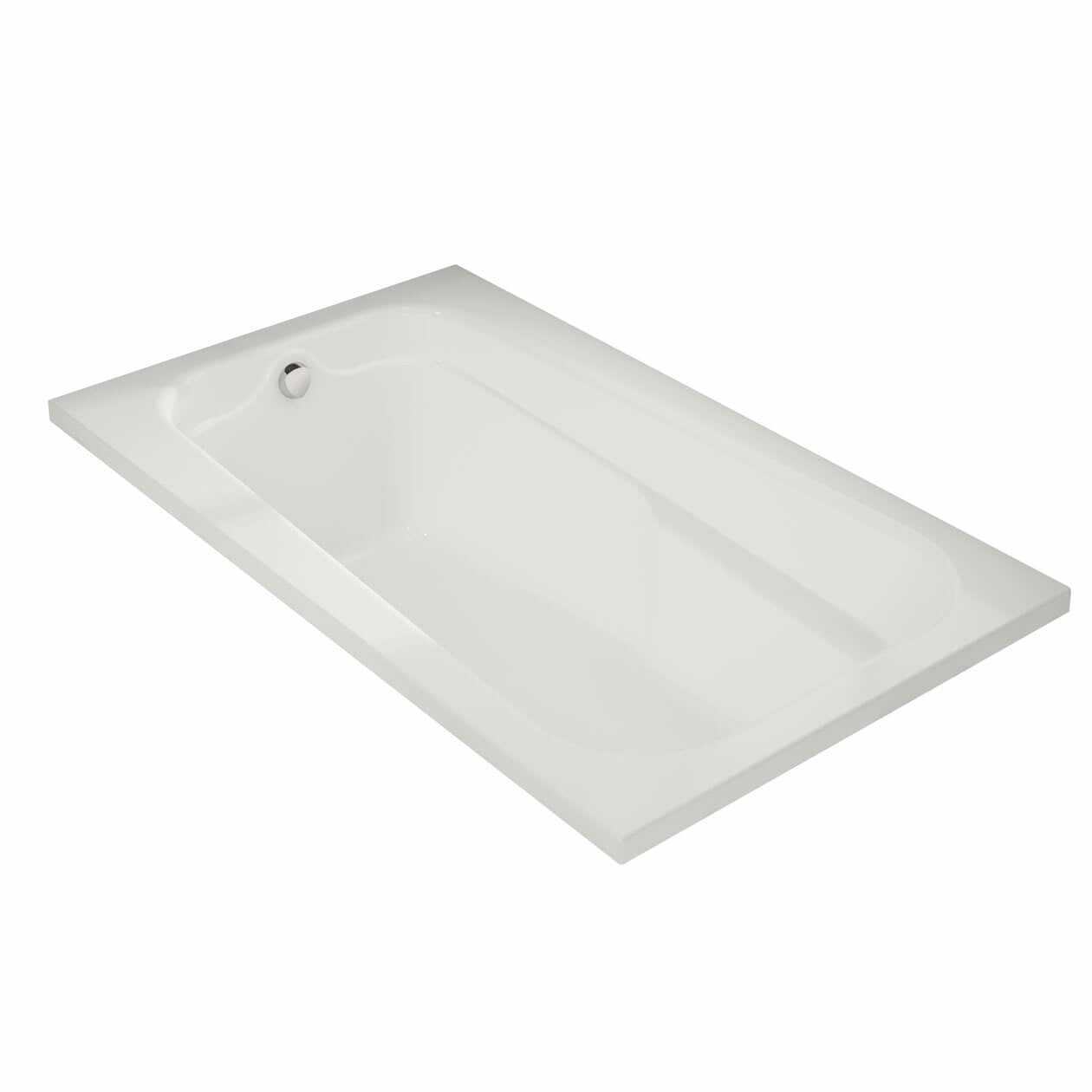 Maax Tempest 60 x 36 Acrylic Alcove End Drain Bathtub