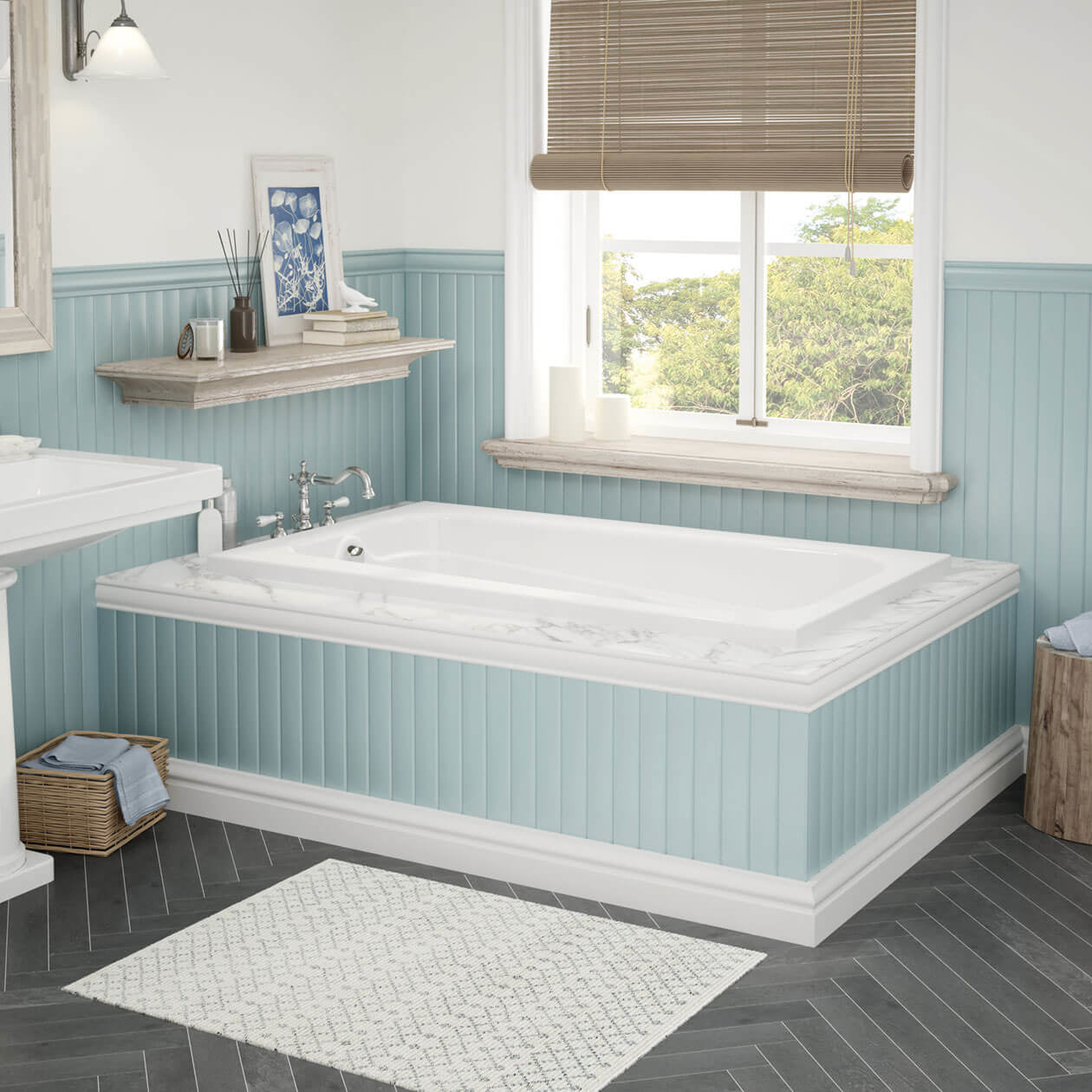 Maax Tempest 60 x 36 Acrylic Alcove End Drain Bathtub