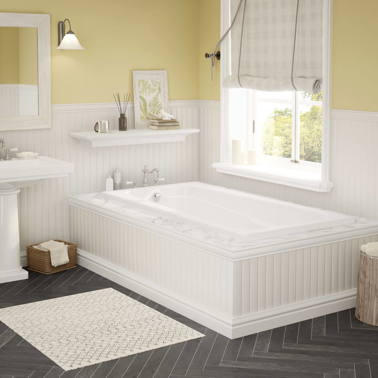 Maax Timeless 72 x 36 Acrylic Alcove End Drain Bathtub