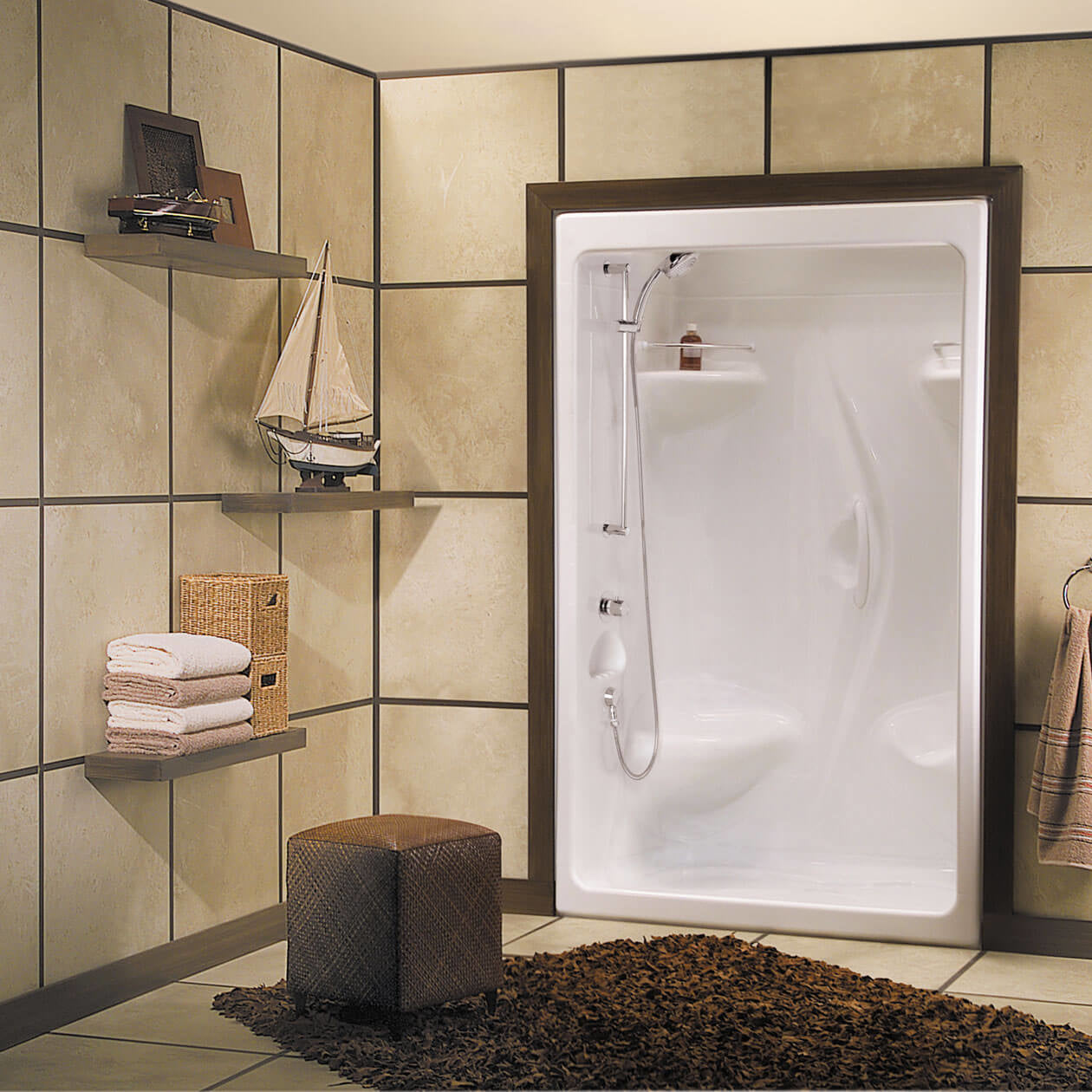 Maax Stamina 48-I 51 x 36 Acrylic Alcove Center Drain One-Piece Shower
