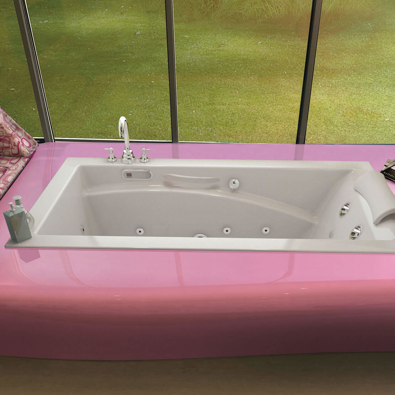 Maax Optik 6636 Acrylic Alcove Left-Hand Drain Bathtub