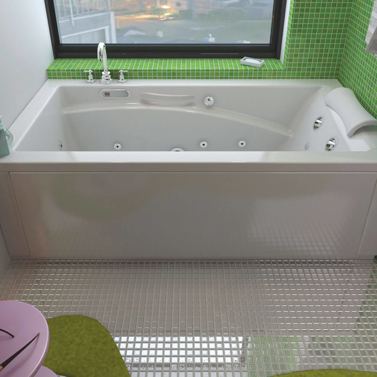 Maax Optik 6636 Acrylic Alcove Left-Hand Drain Bathtub