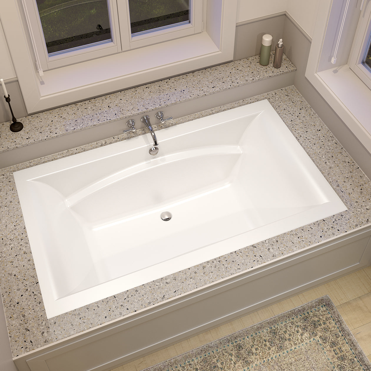 Maax Optik 7242 Acrylic Undermount Center Drain Bathtub