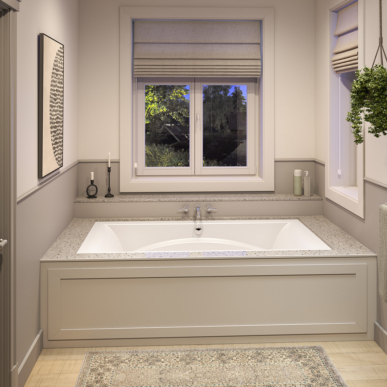Maax Optik 7242 Acrylic Undermount Center Drain Bathtub