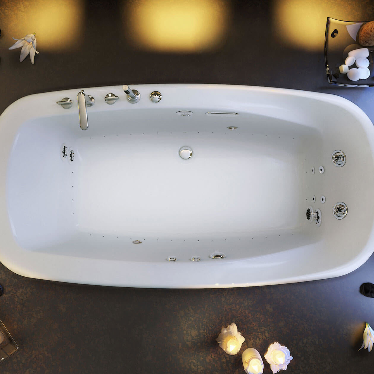 Maax Eterne 7242 Acrylic Drop-in Center Drain Bathtub